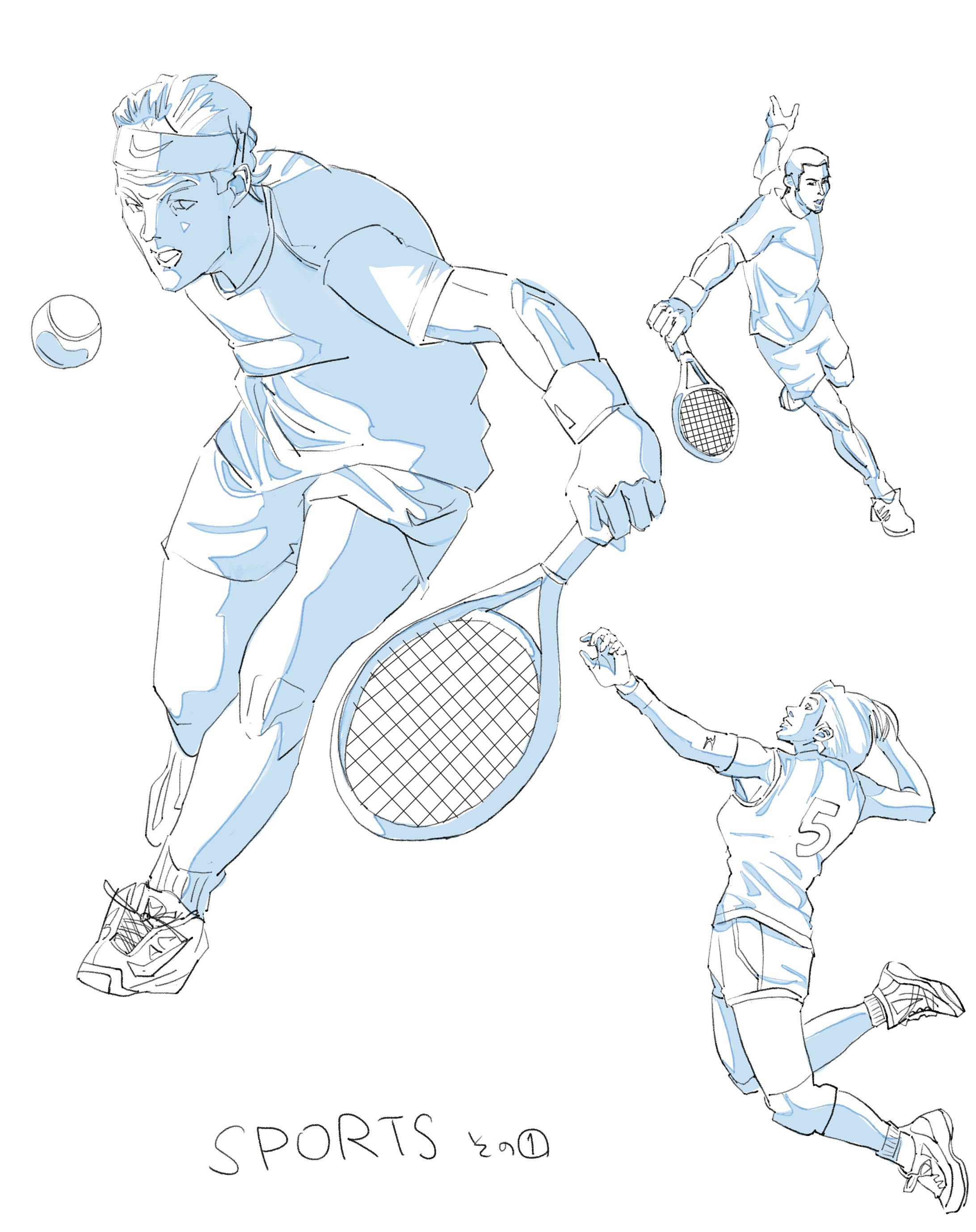 スポーツ模写　その１-1
