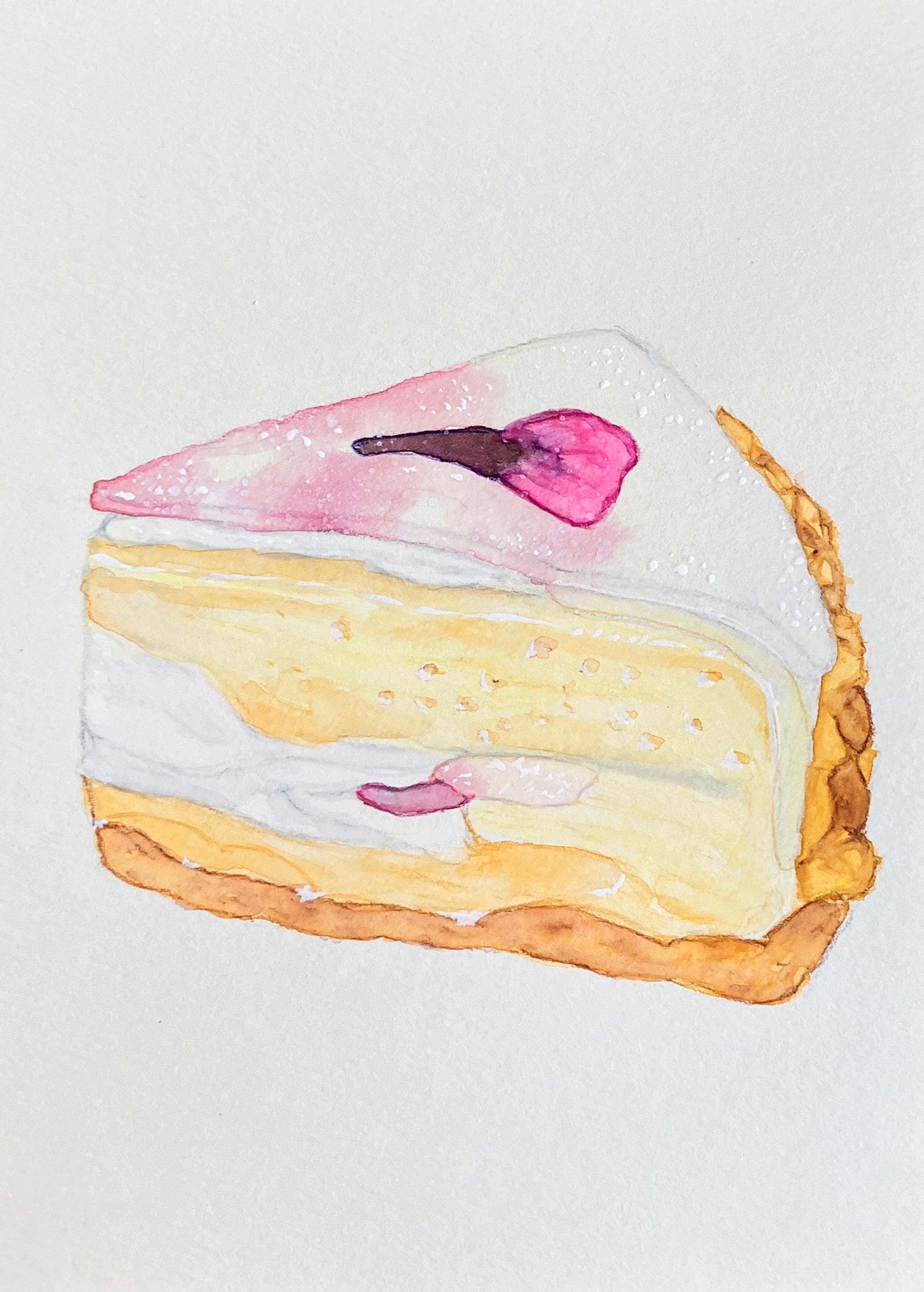 水彩　サクラ苺大福ケーキ-1