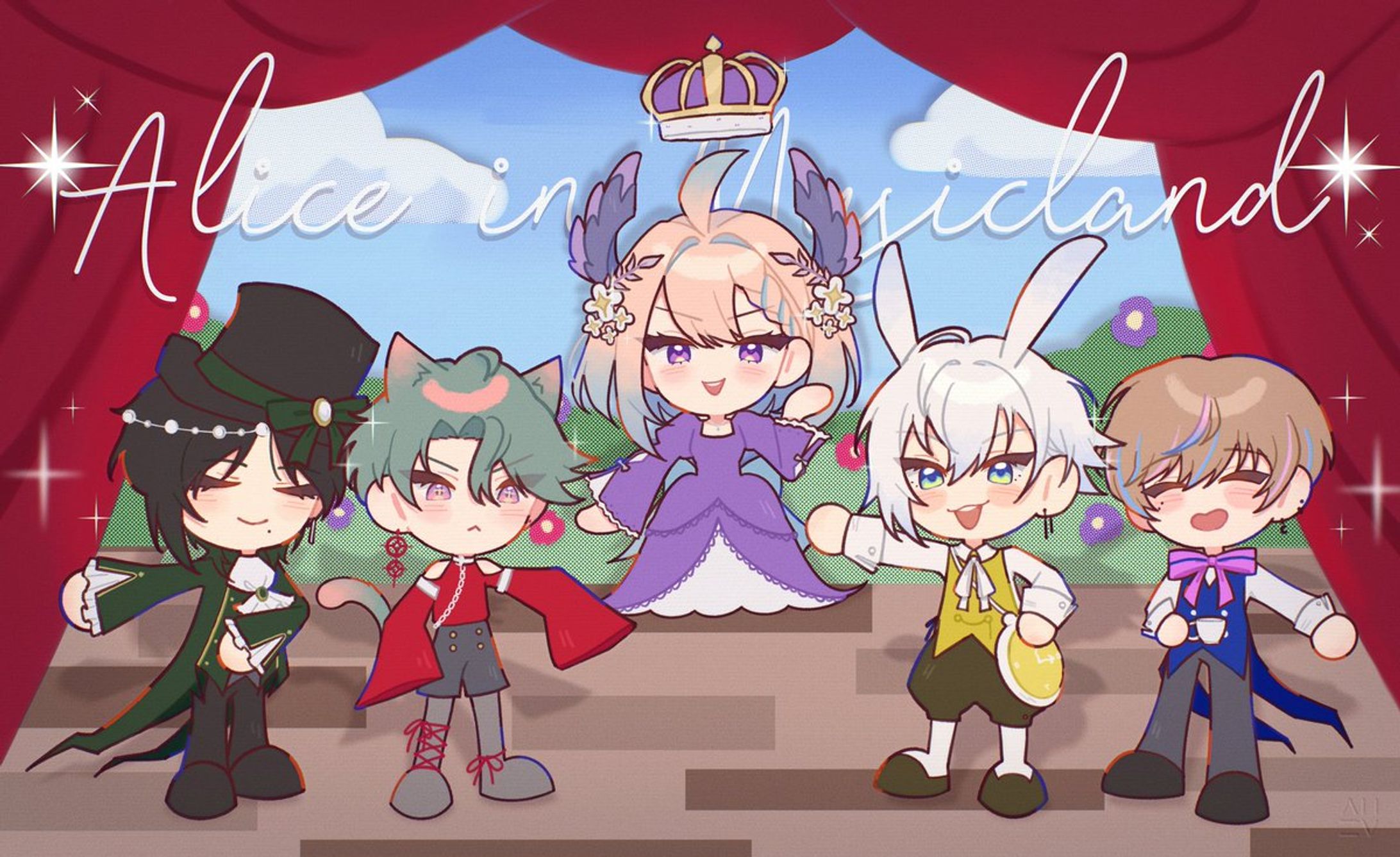 BTB & Enna as Alice in Musicland Chibi-1