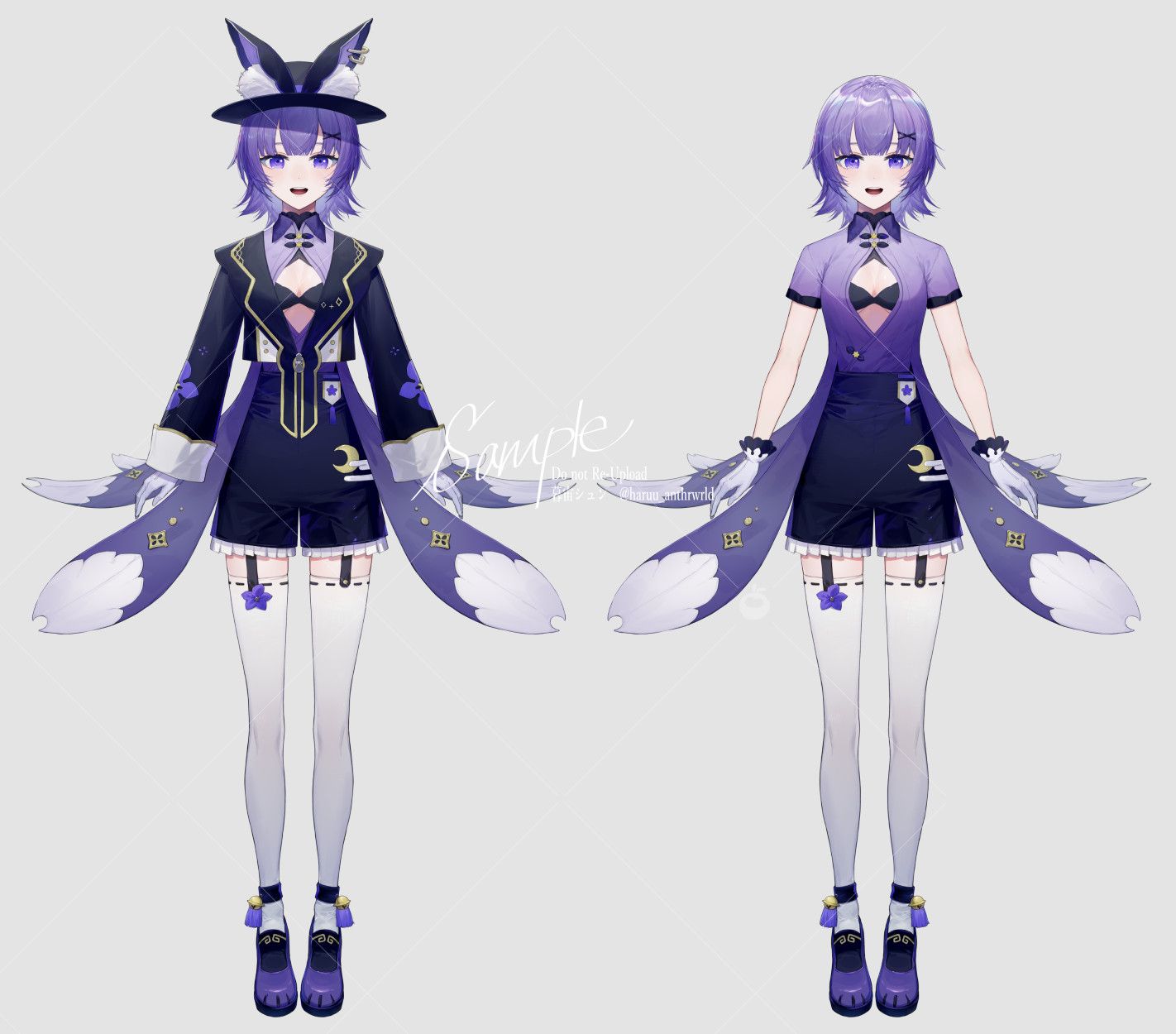 夜口紫狼様 新衣装Live2D立ち絵