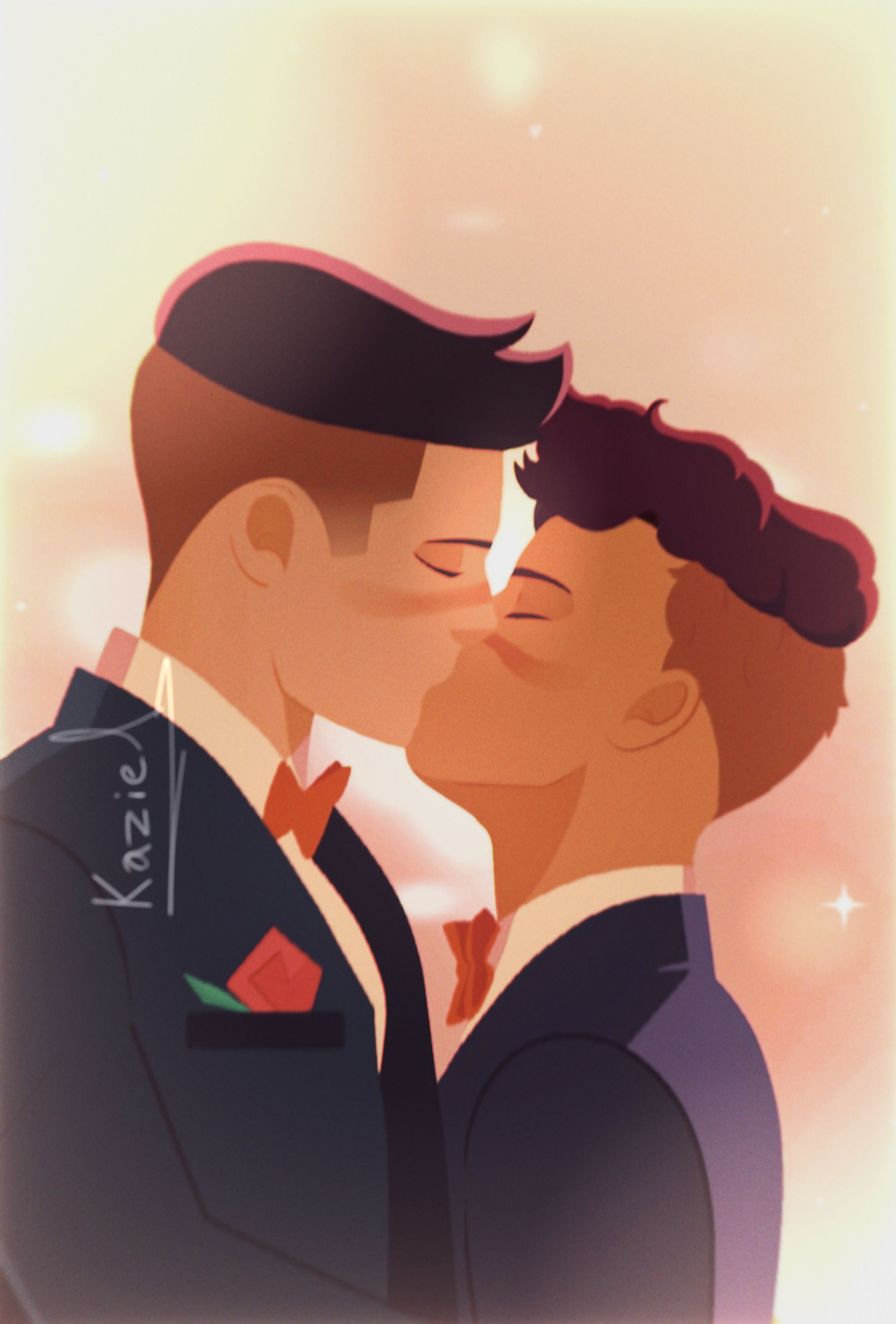 2 Men Kissing-1
