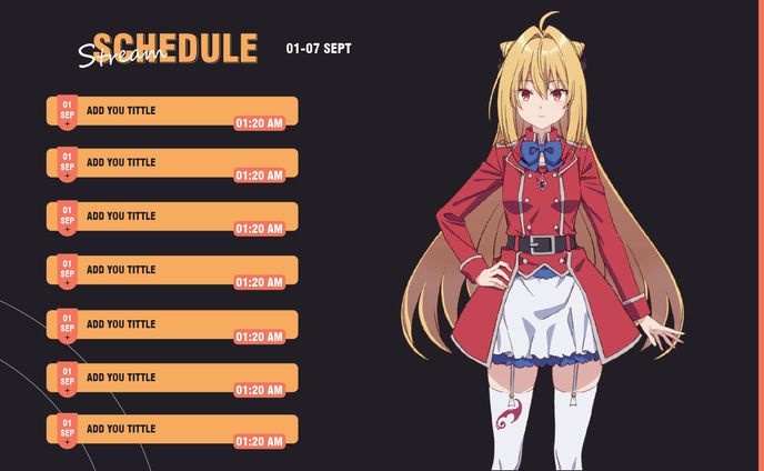 Schedule Vtuber Template Simple