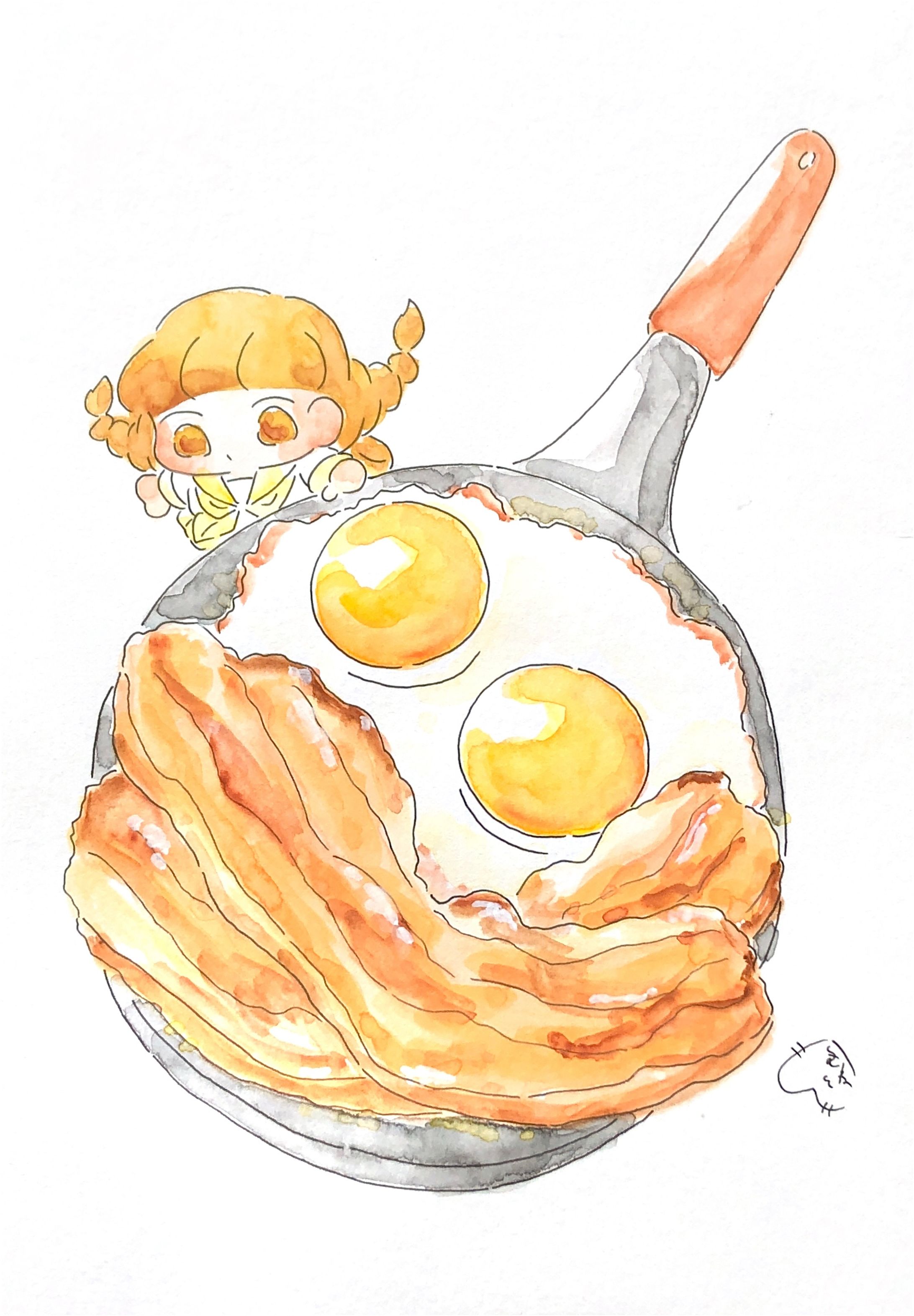 ベーコンエッグ-1