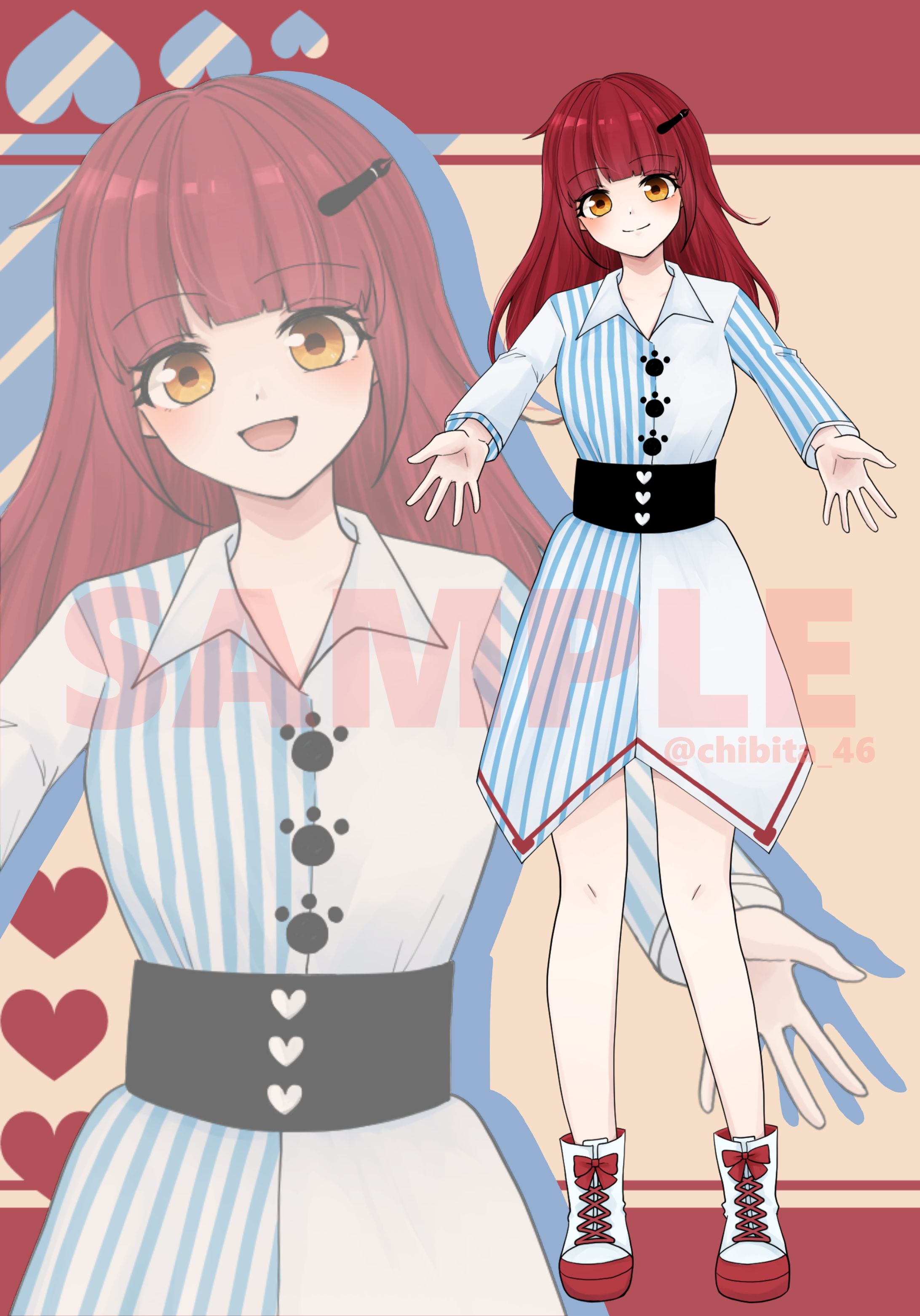 夏輝環凪様　立ち絵イラスト-1