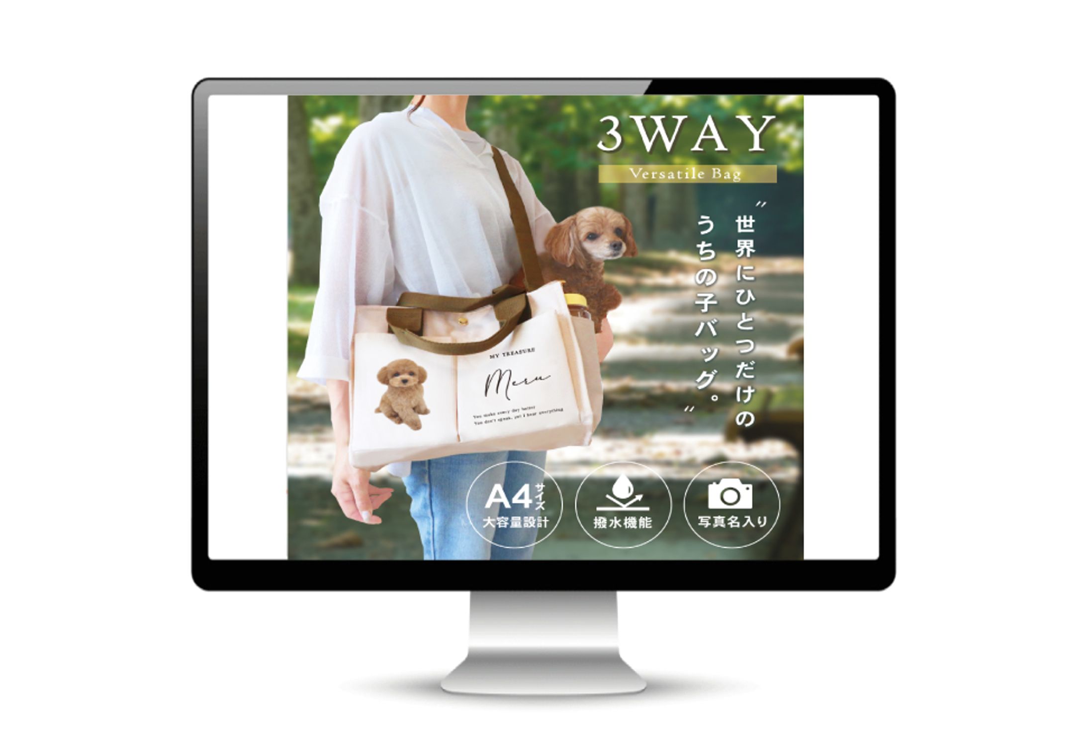 オリジナル3WAYバッグのLP制作-1