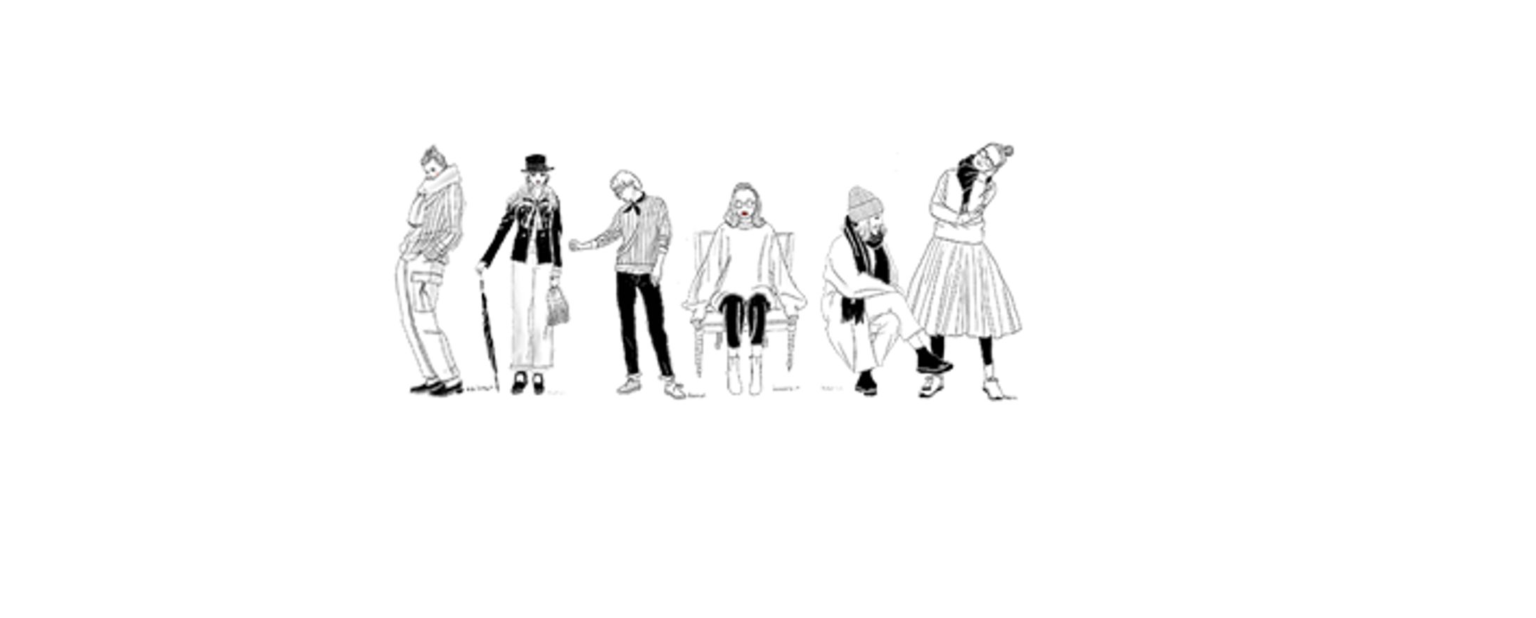 【線画】人物イラスト-1