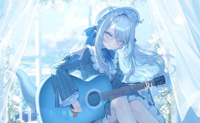 nynChord production所属・氷晶もね様  1st single「カインド・ブルー」MVイラスト 