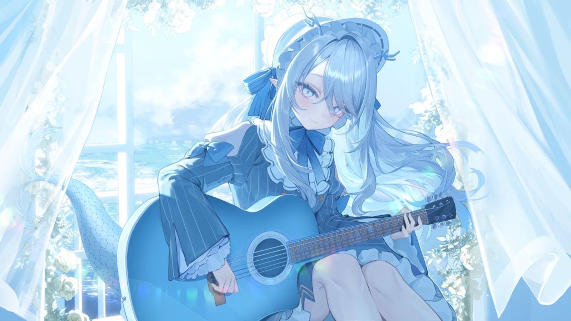 nynChord production所属・氷晶もね様  1st single「カインド・ブルー」MVイラスト -1