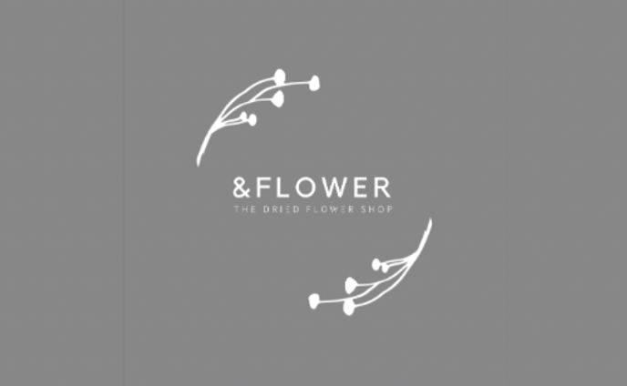 ［ロゴ］ドライフラワーショップ &FLOWER様 ロゴデザイン