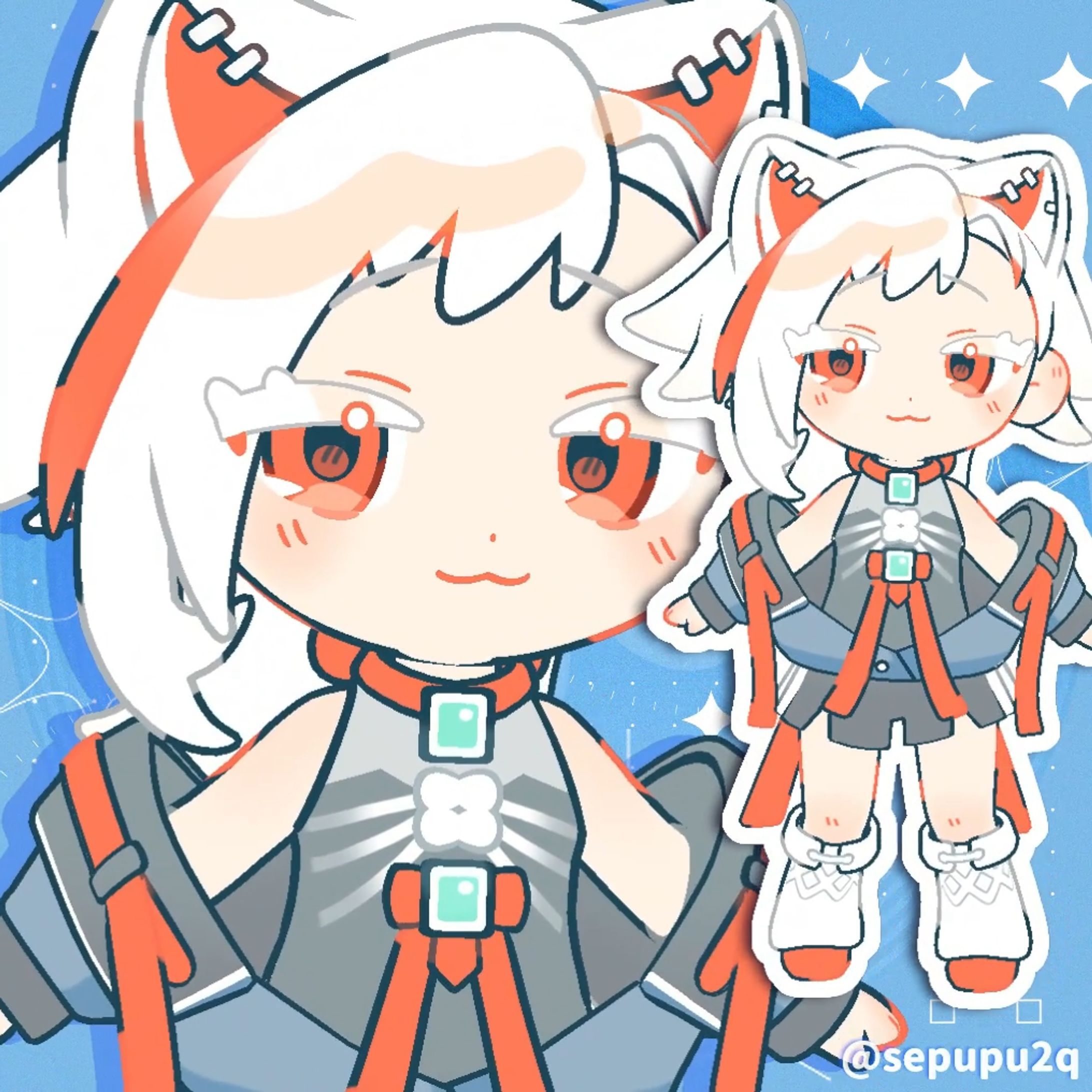 ミニキャラ3Dモデル（せぷぷ）-1