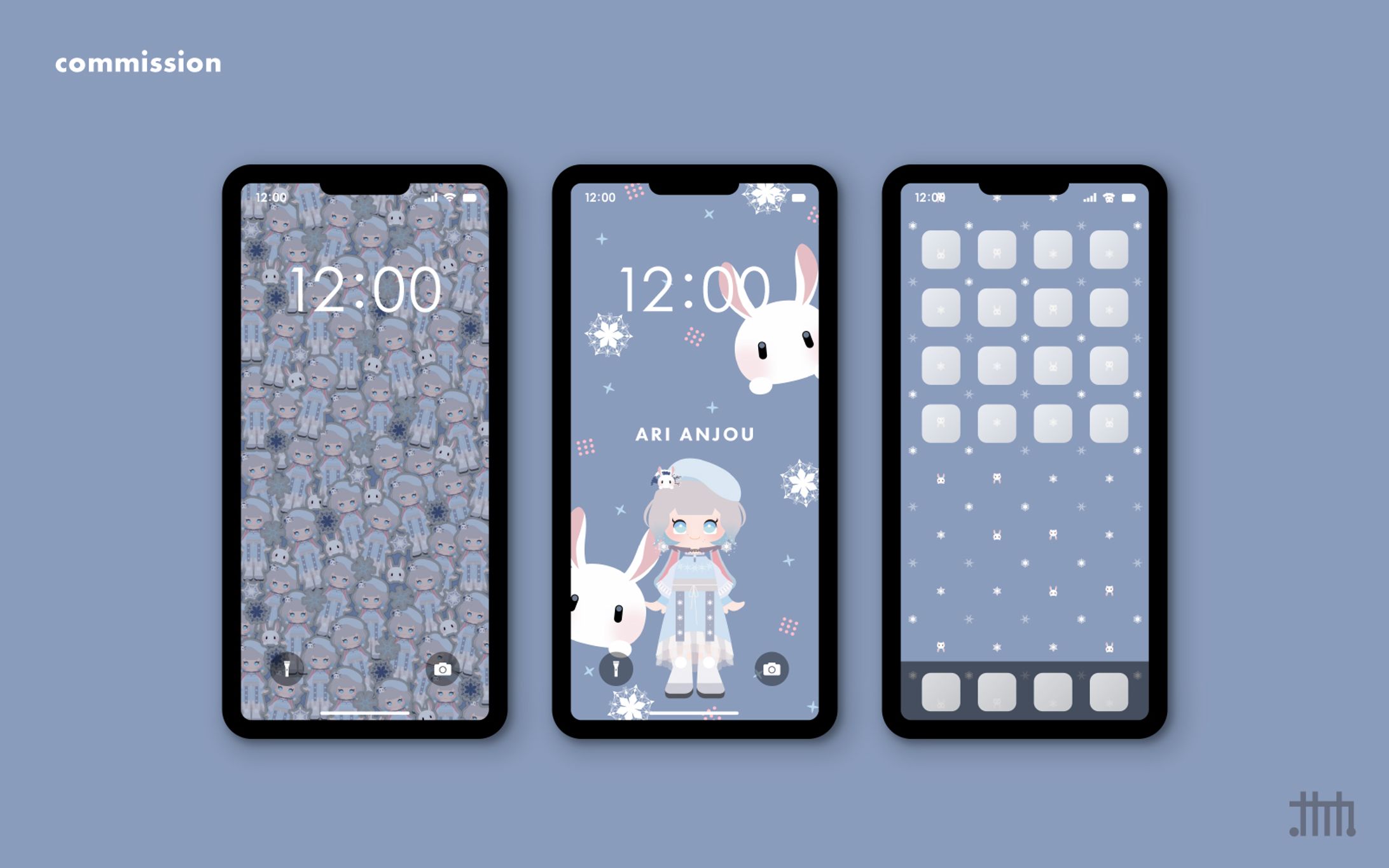 【skeb】Vtuber ari anjou様 スマホ壁紙-1
