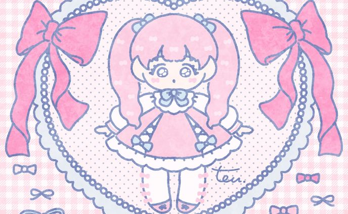 リボンと女の子