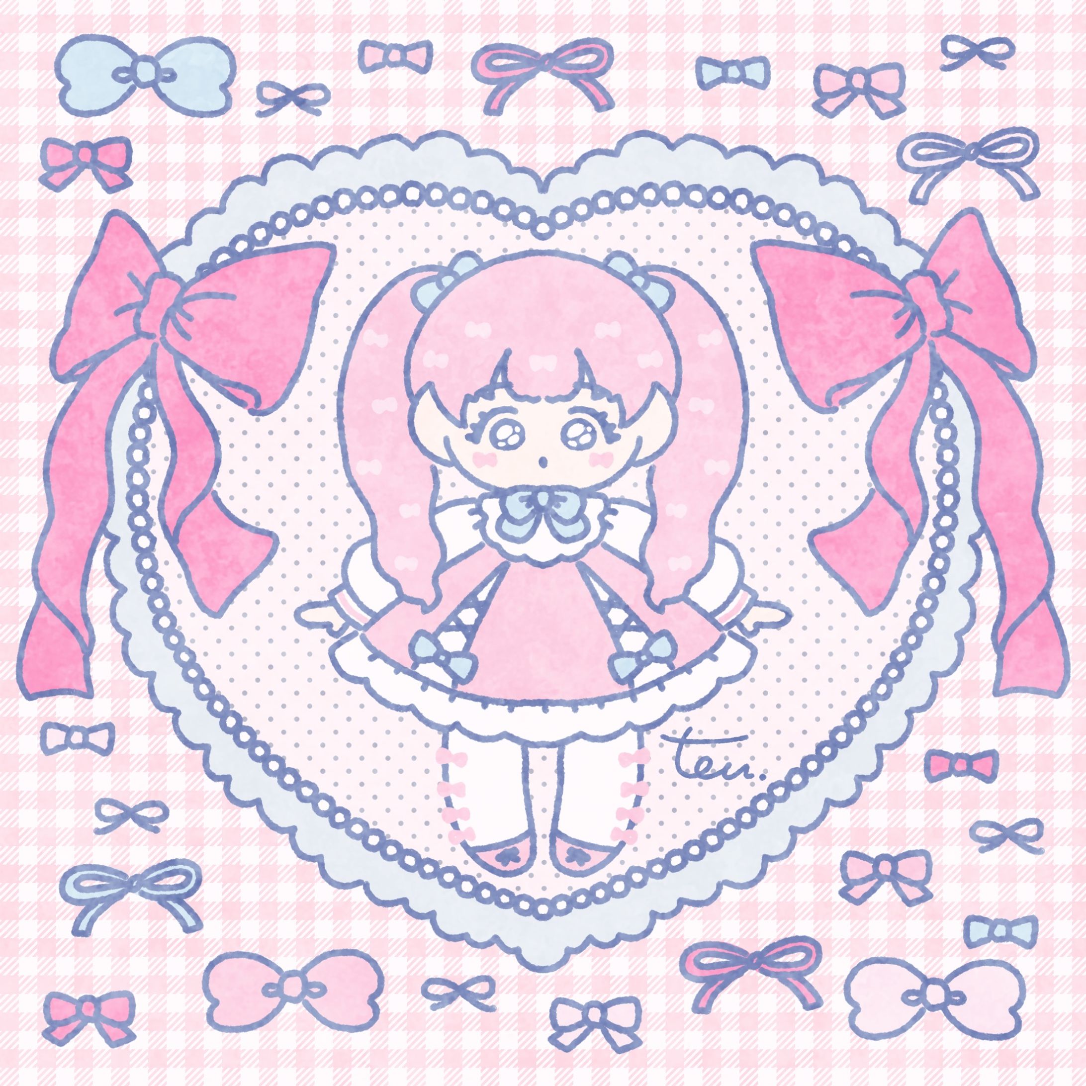 リボンと女の子-1