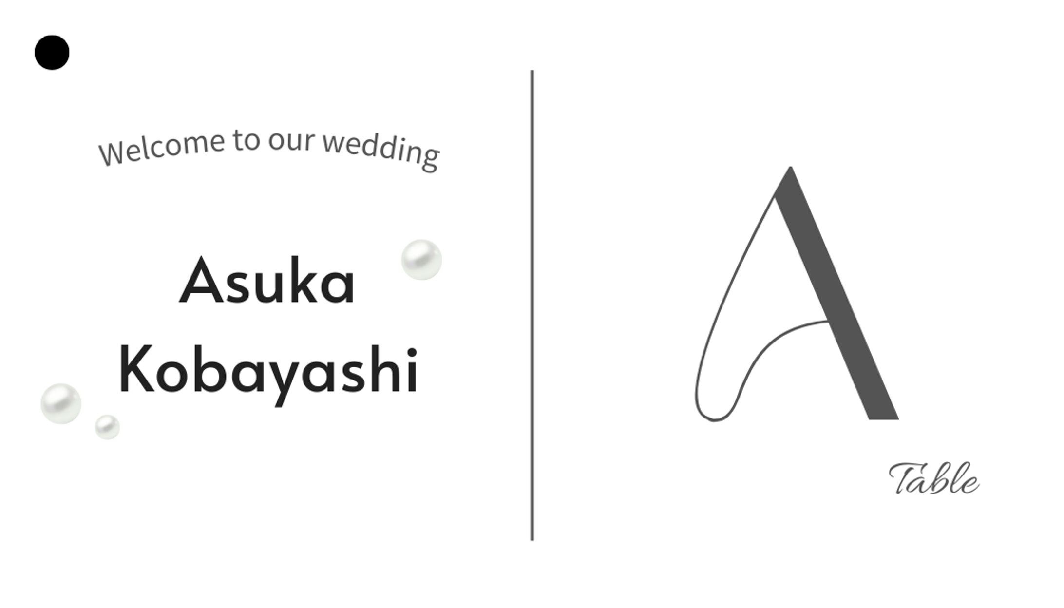 Wedding _エスコードカード-1