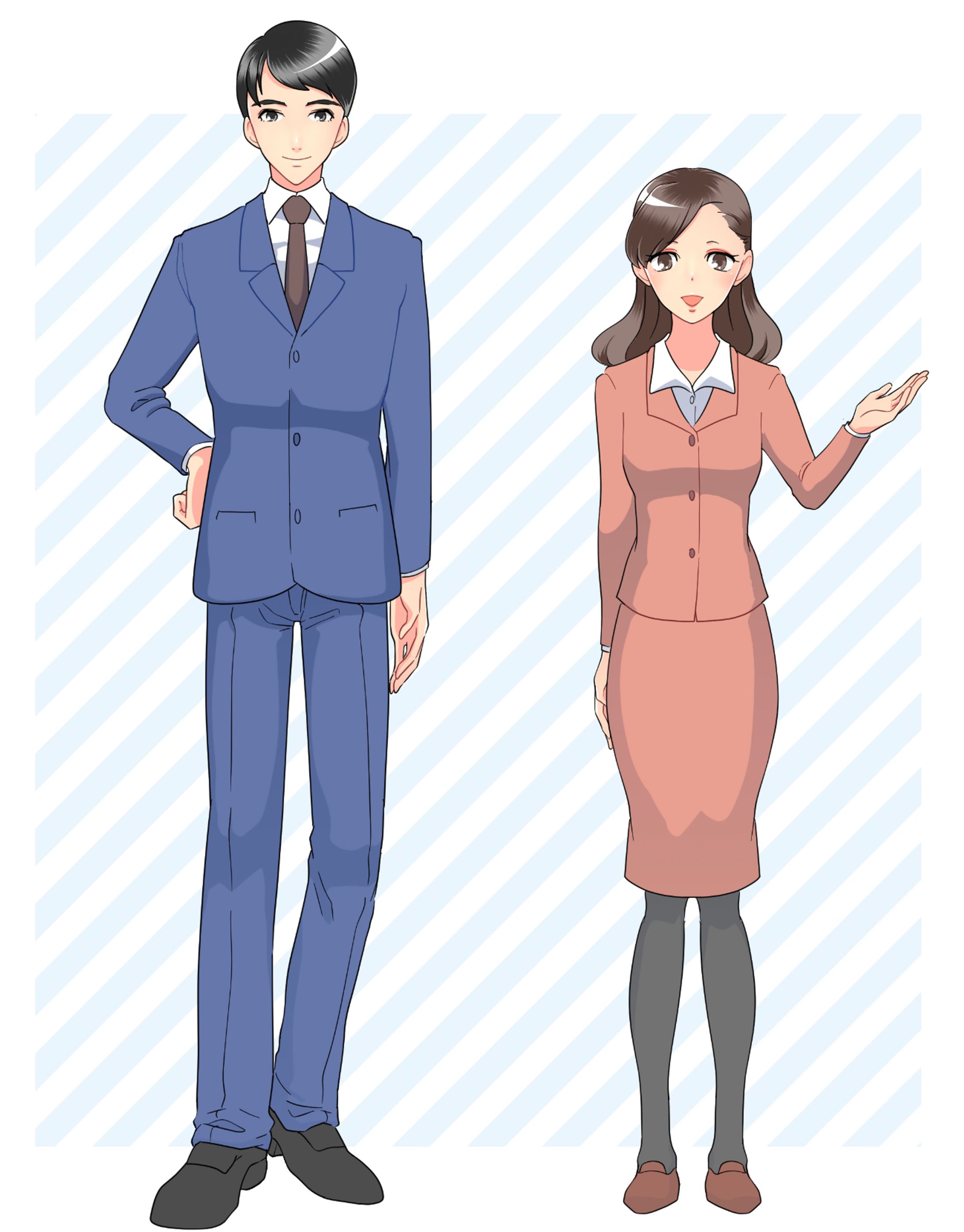 オフィス男女立ち絵-1