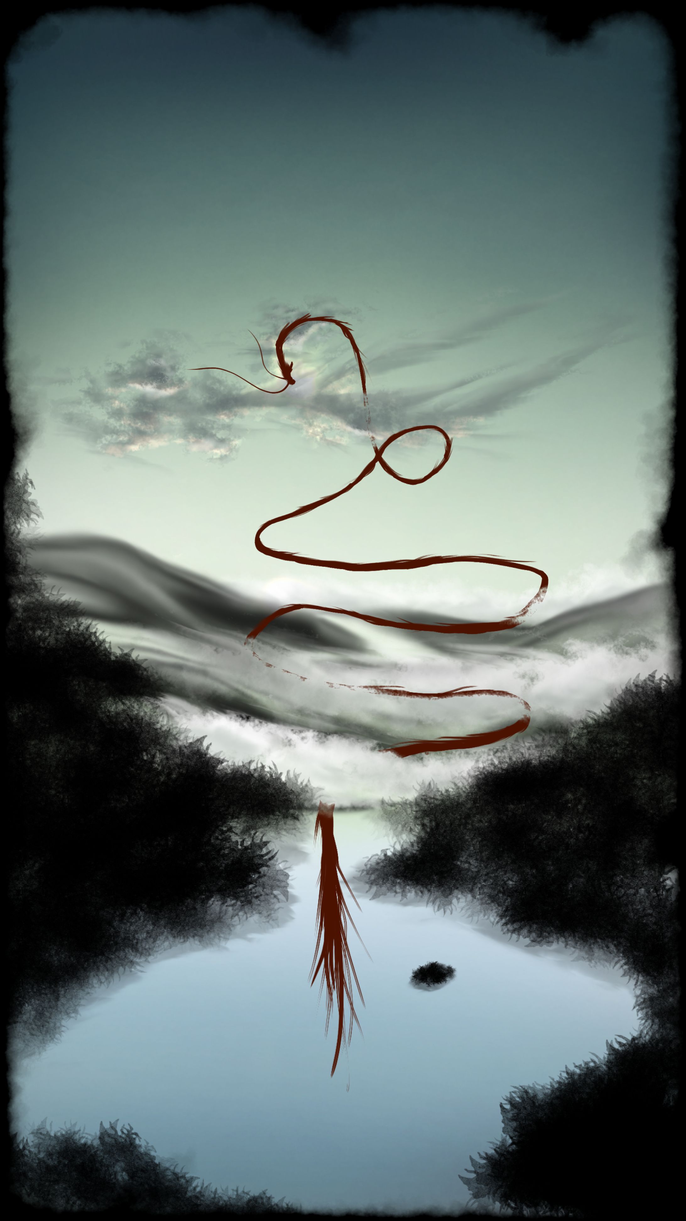水面と緋龍-1