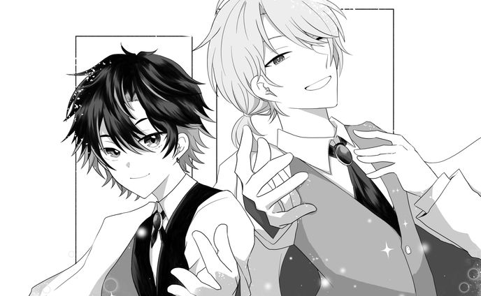 モノクロ(トーン)イラスト