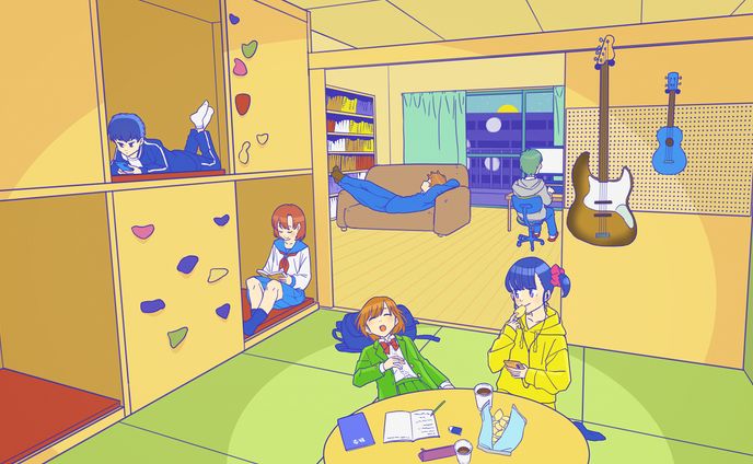【お仕事】『よなよなハイスクール』HPイラスト