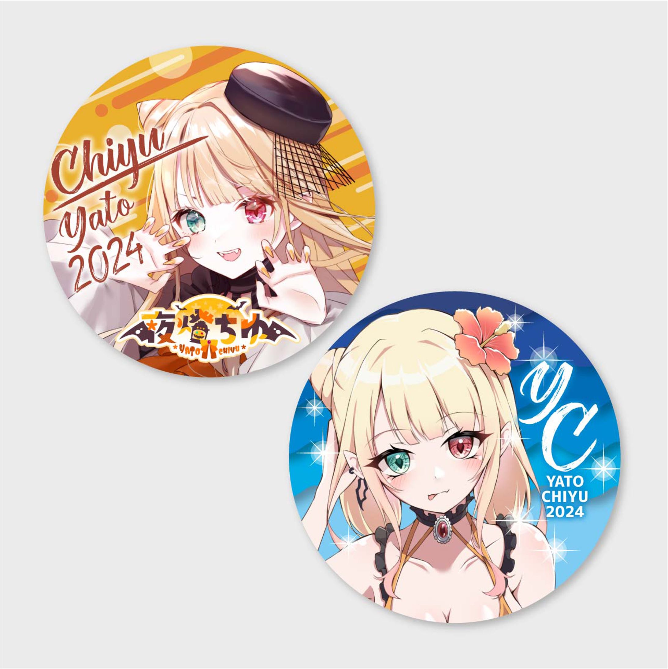 【グッズ】 Vtuber夜燈ちゆ様 バッジデザイン-1