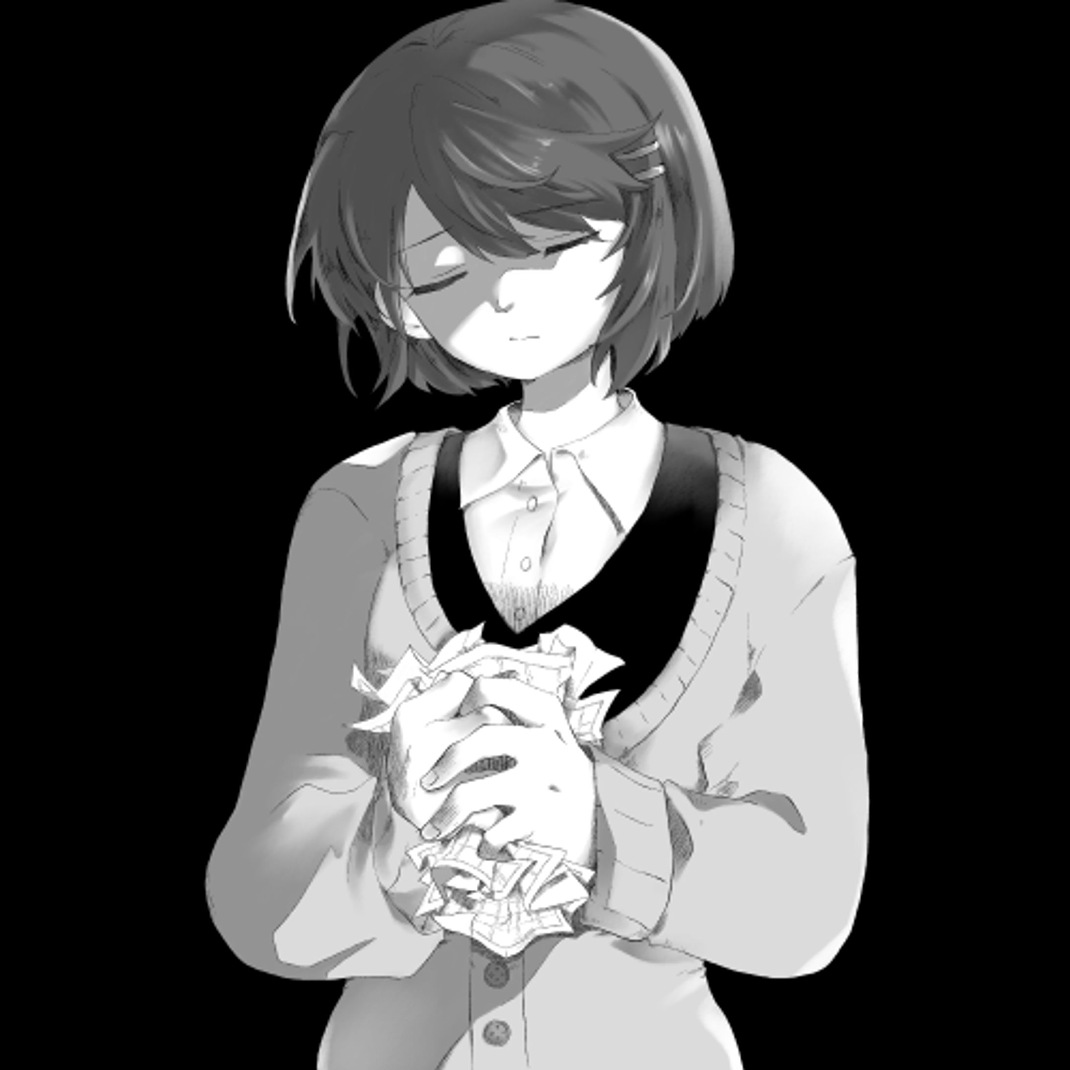 キャラクターモノクロ-1