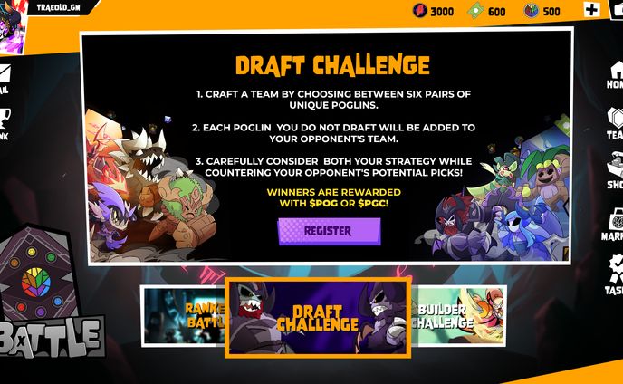Poglin SLAM - UI Main Screen Draft Challenge