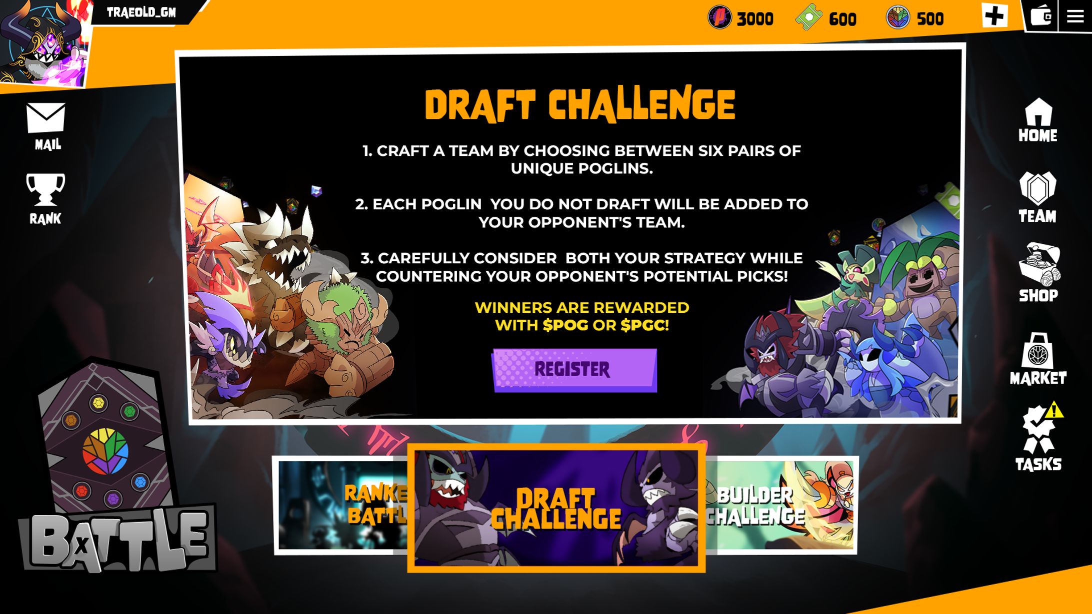 Poglin SLAM - UI Main Screen Draft Challenge-1