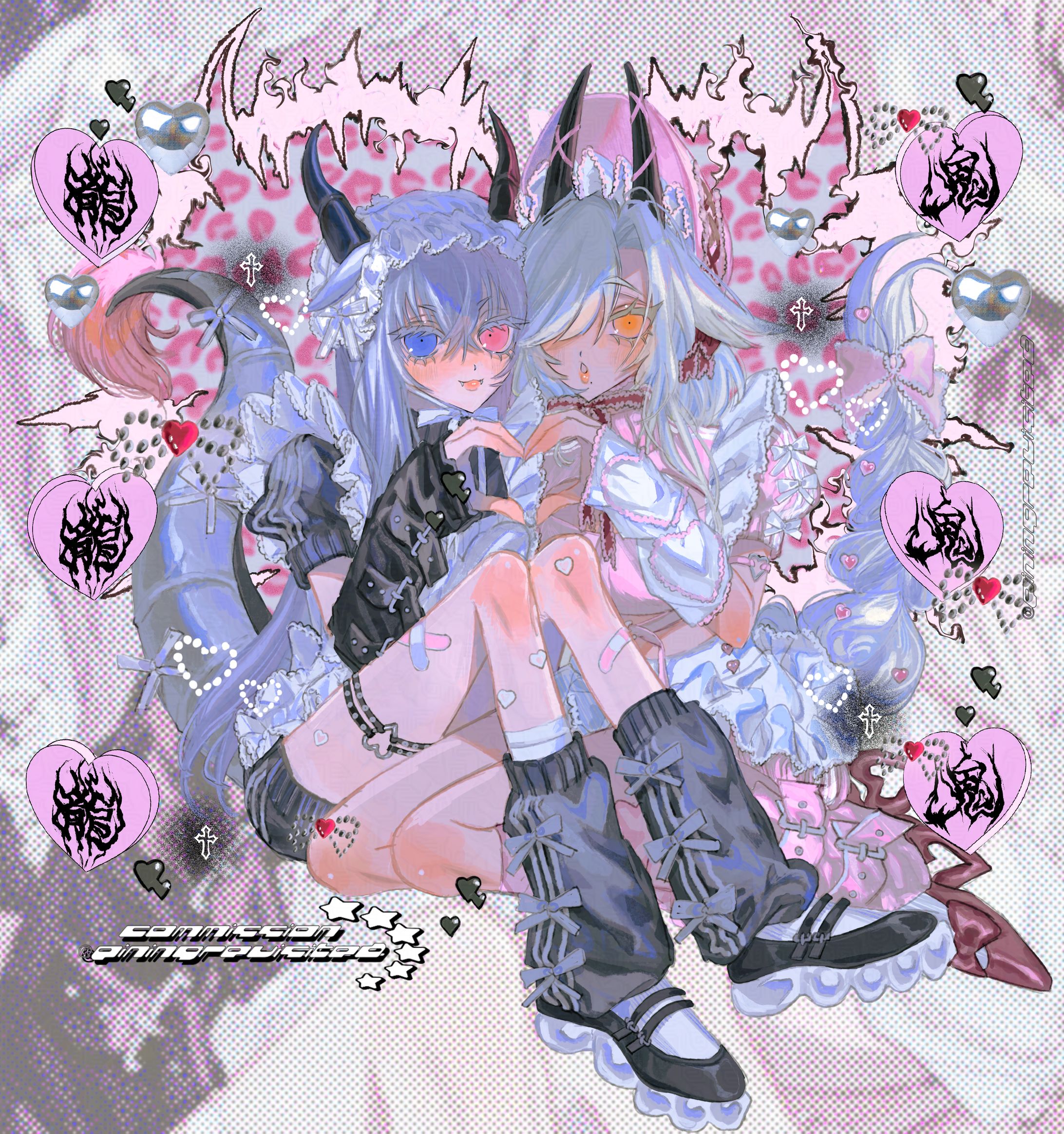 VTuberユニットKOKOILUCI １周年記念グッズイラスト-1