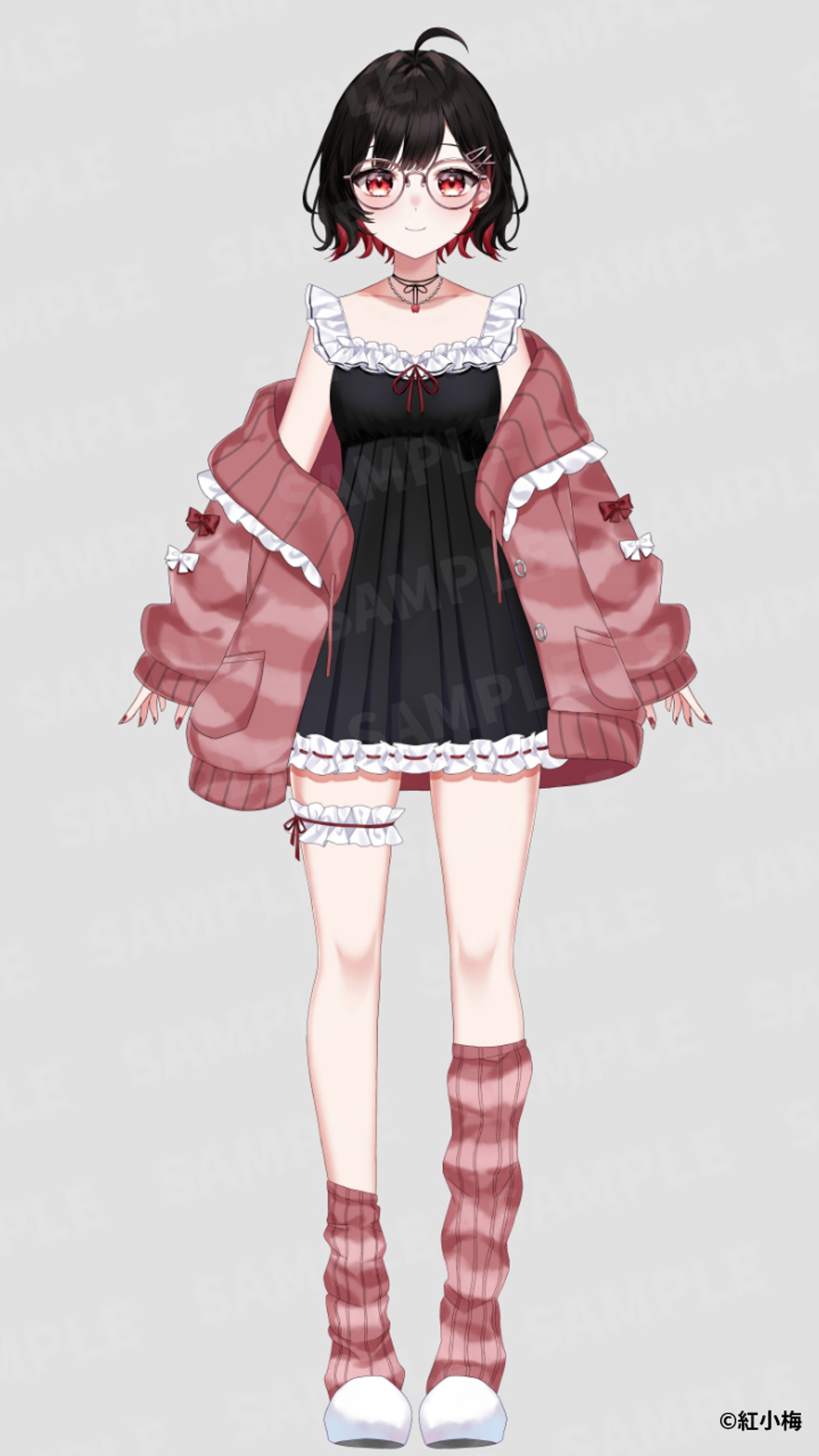 紅小梅様 Live2D用部屋着衣装　Vtuber立ち絵-1