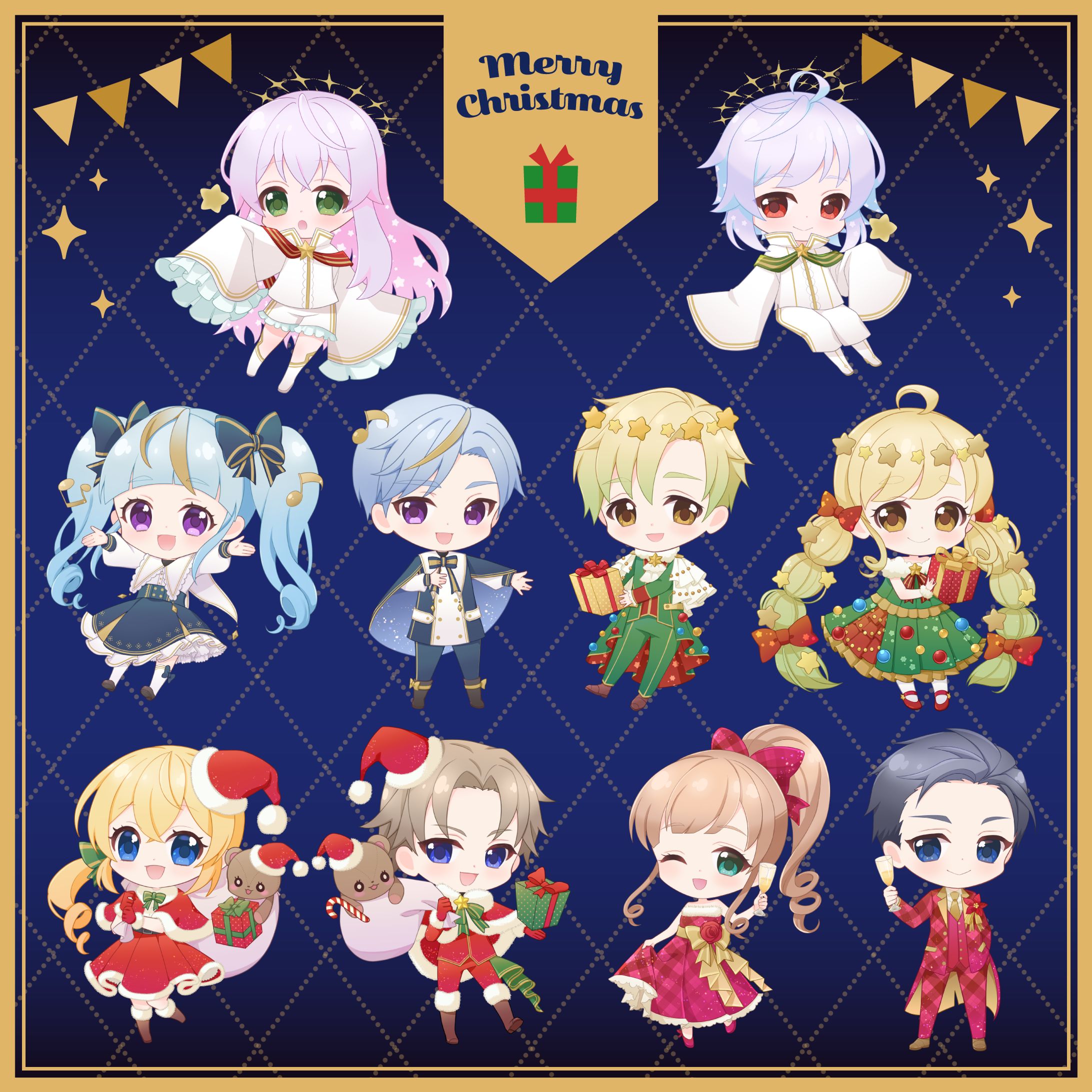 クリスマスアドベントカレンダーイラスト-1