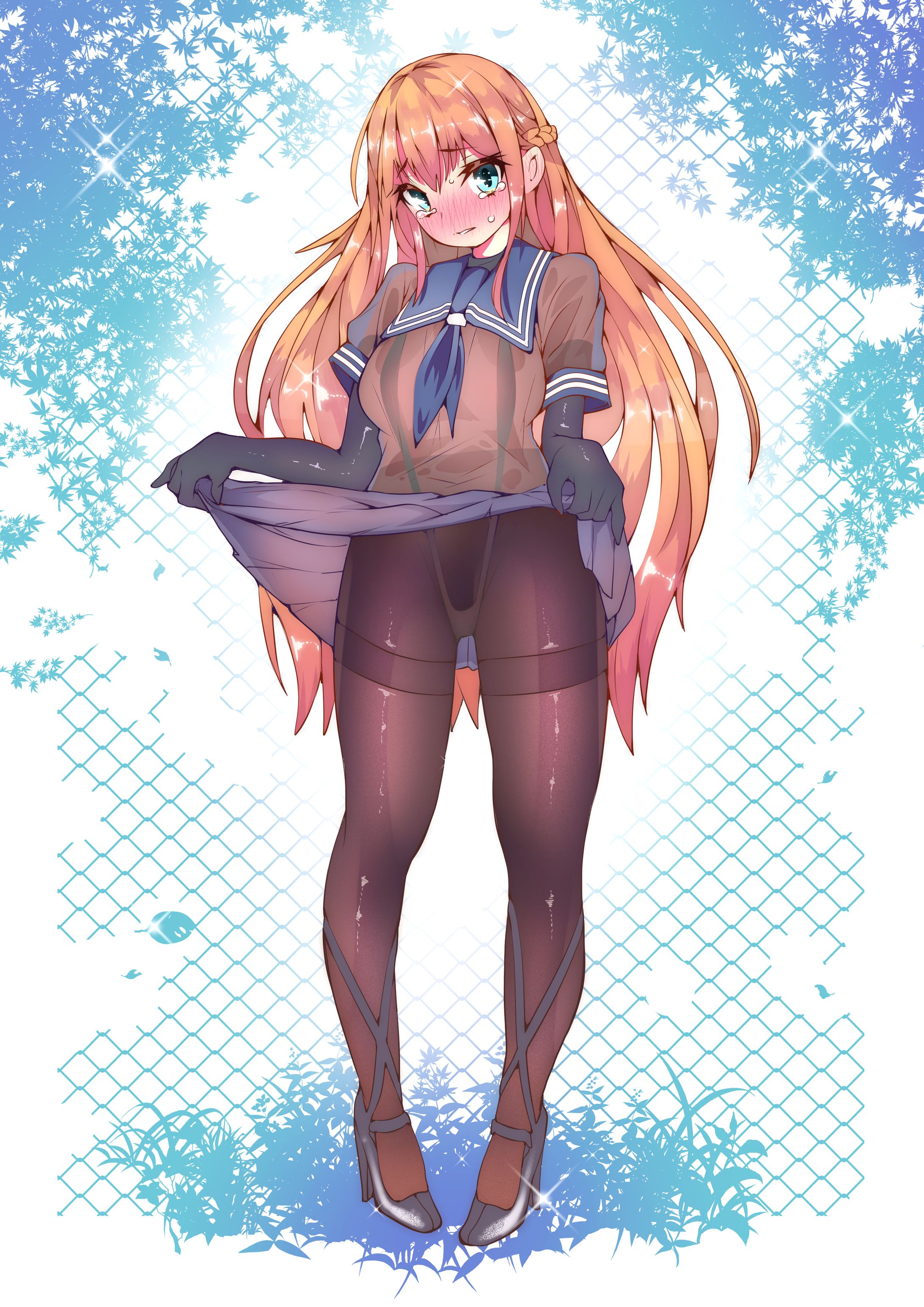 【仕事絵】きわどい下着とスカートめくり-1