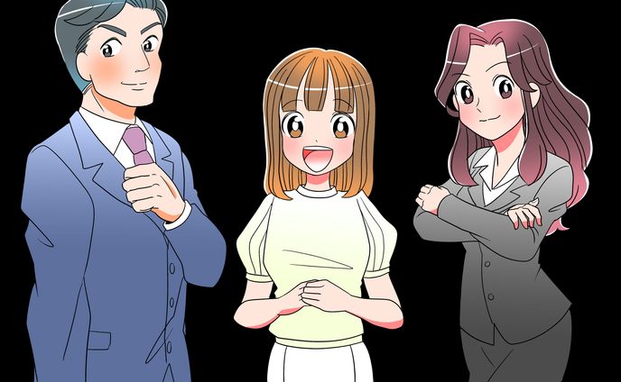 オフィス系漫画人物サンプル