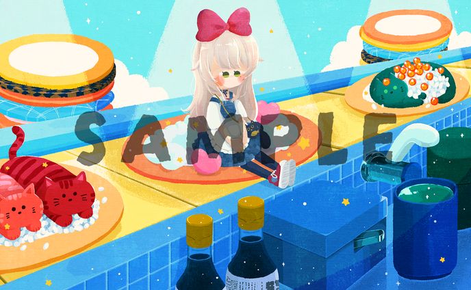 アクリルブロックイラスト / まぐろかわさしみ様　