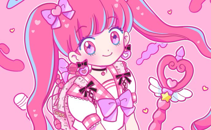【イラスト】ポップなオリジナル女の子