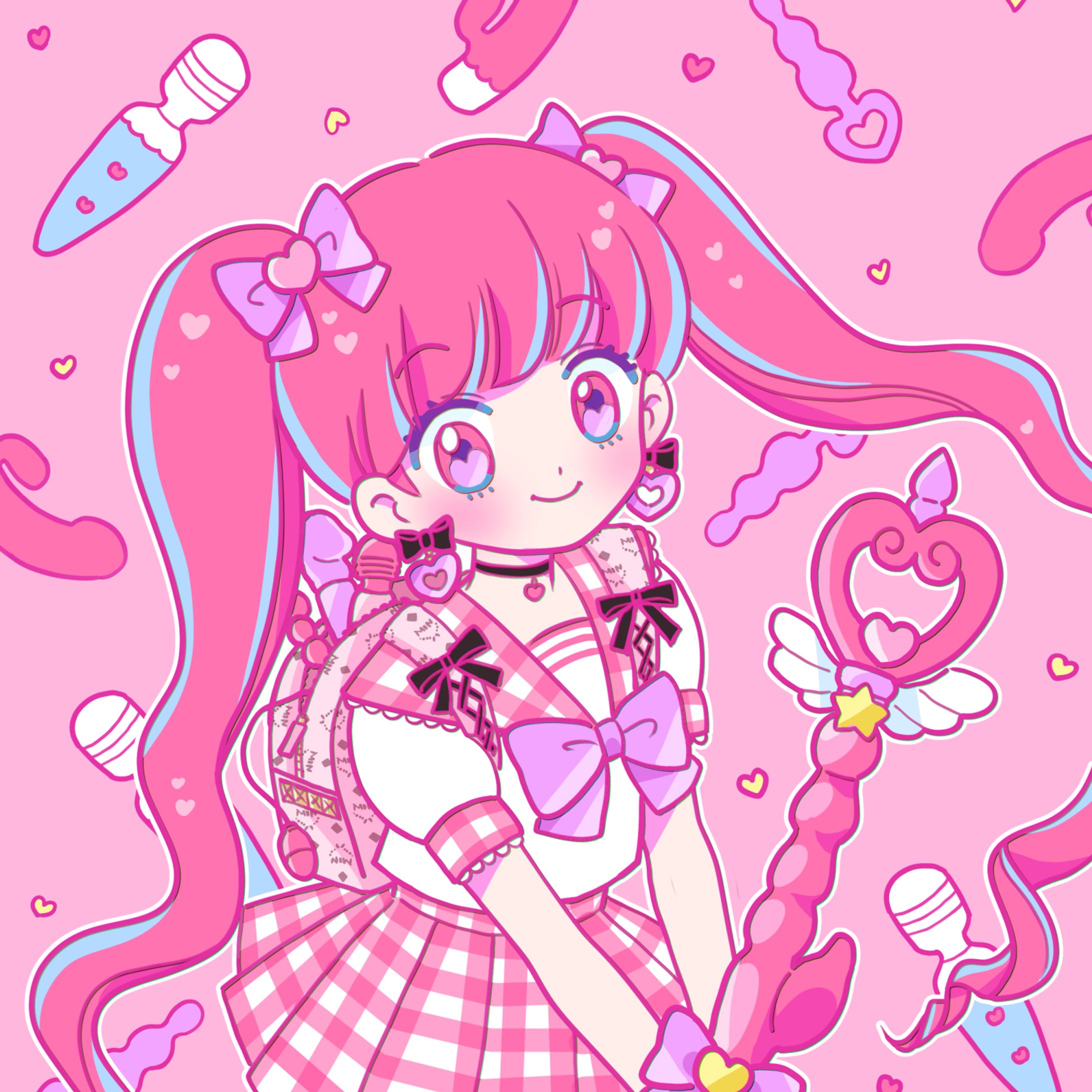 【イラスト】ポップなオリジナル女の子-1