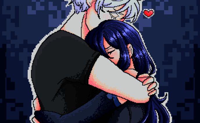 Artwork - Half body, 2 characters, pixel art 22/12/2024