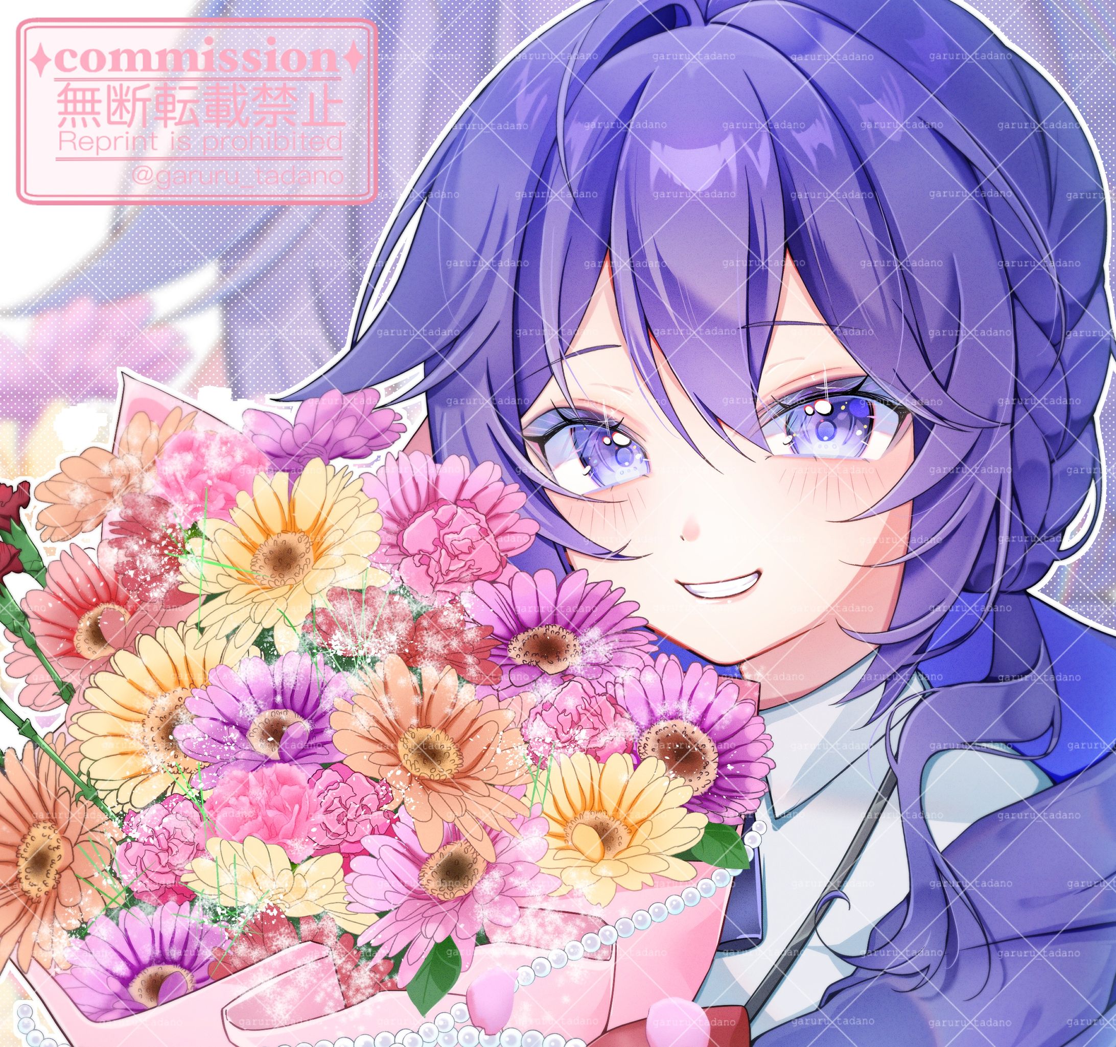 【胸上】秋雨 黎 様   卒業LIVE動画用イラスト-1