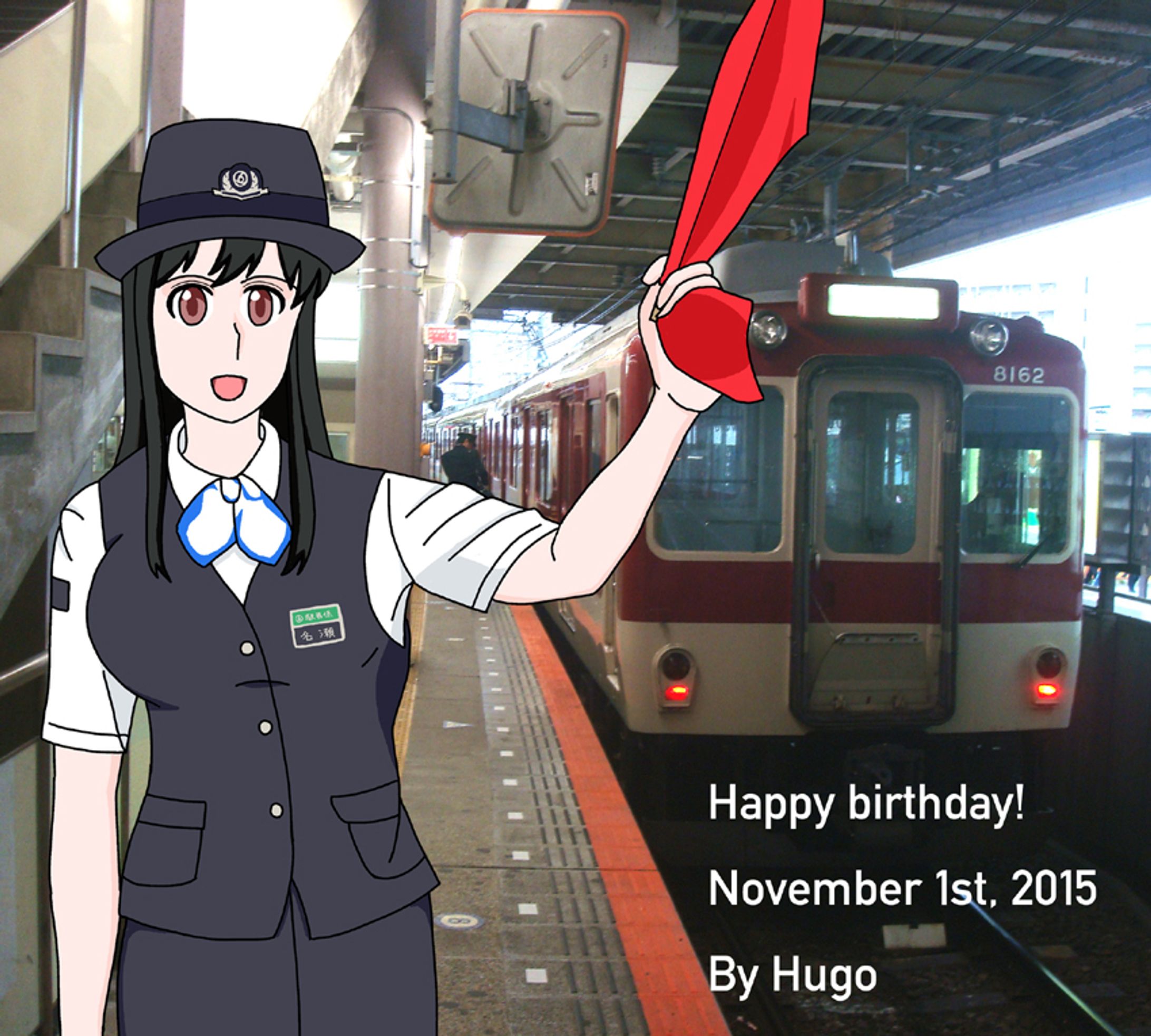  (Fanart) Mitsuki as train worker-1