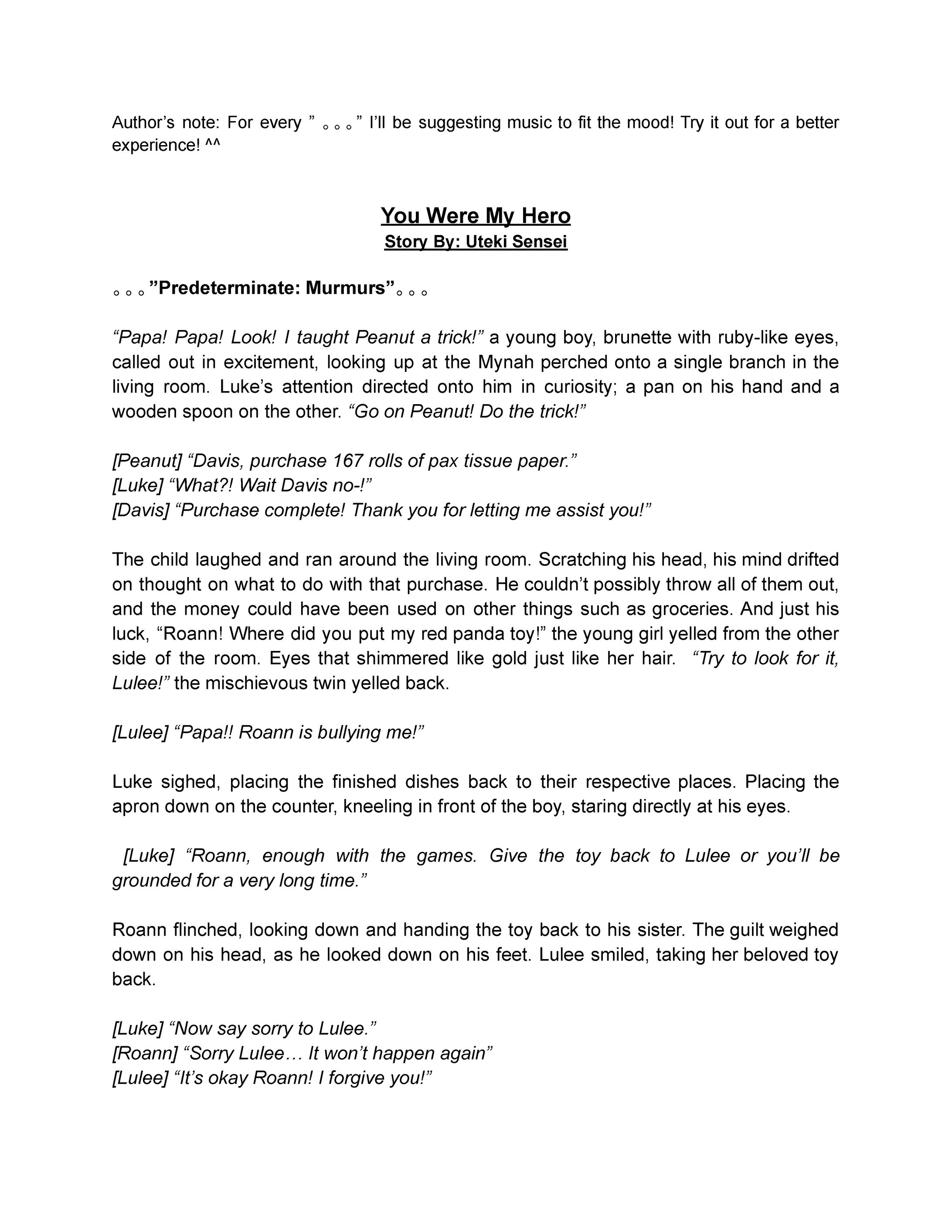 You Were My Hero_Cup Sleeve Event Short Story-1
