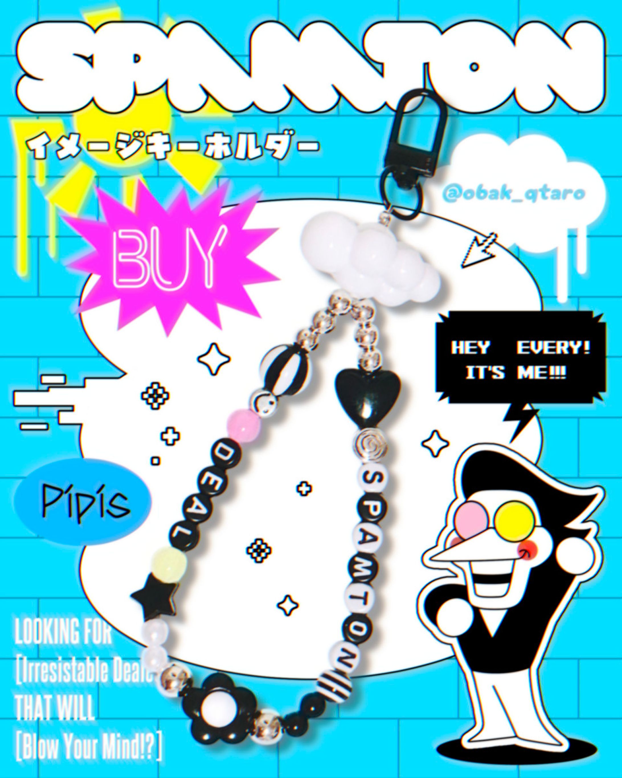 Bead Keychain（Spamton）-1