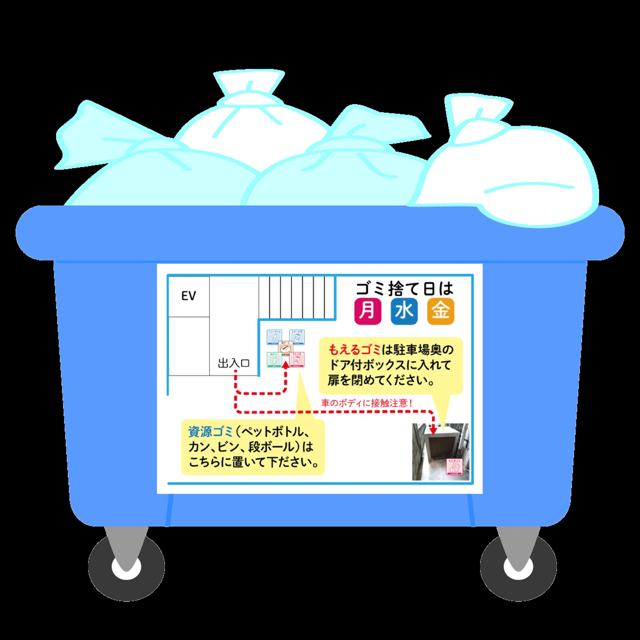 事務所内のゴミ捨て案内POP-1