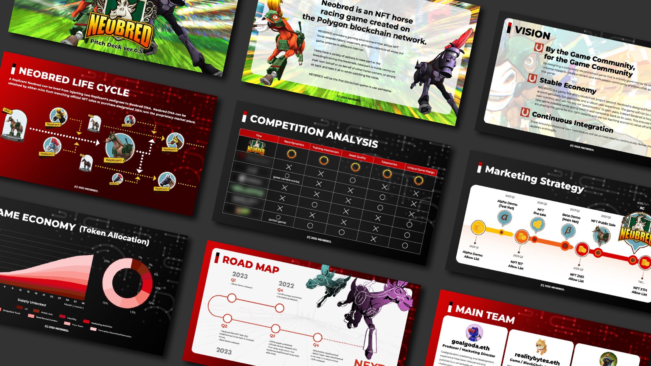 【2022年フリー】NFT海外向けゲームの資金調達パワポ / デザイン-1