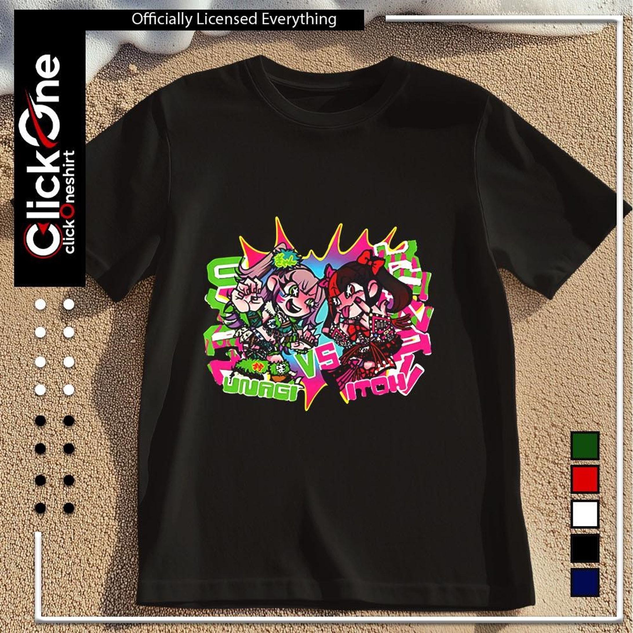 Unagi Sayaka vs Maki Itoh – Cartoon Wrestling Tribute Shirt-1