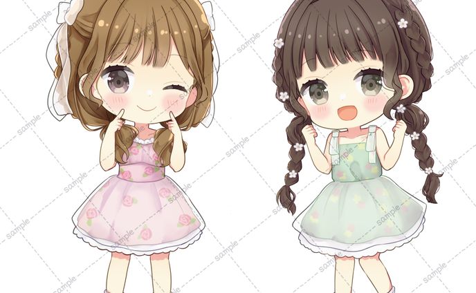 JEWEL☆MIST様　フライヤー、カード用イラスト