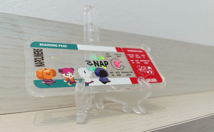 グッズ制作(飛行機チケット風キーホルダー)