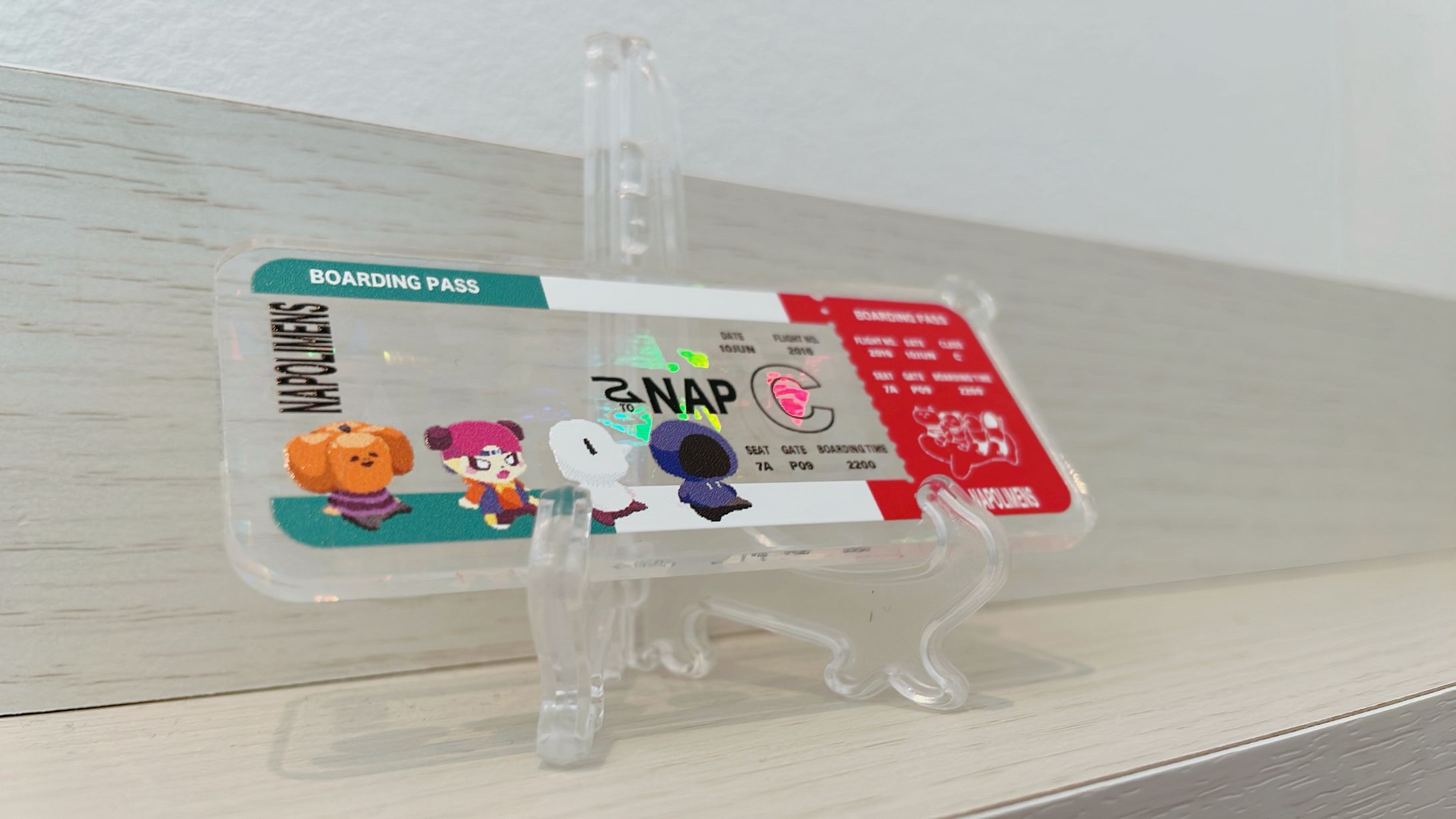 グッズ制作(飛行機チケット風キーホルダー)-1