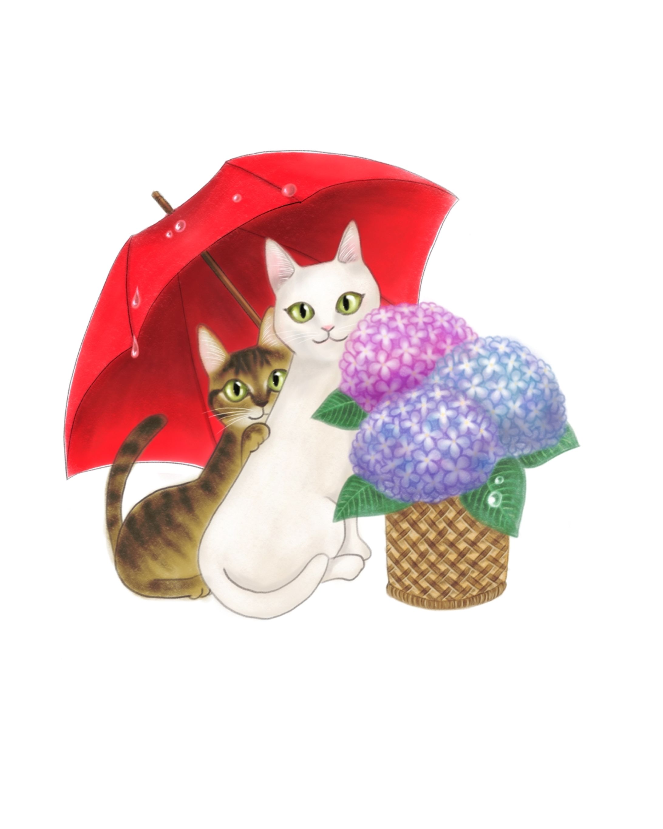 お花と猫-1
