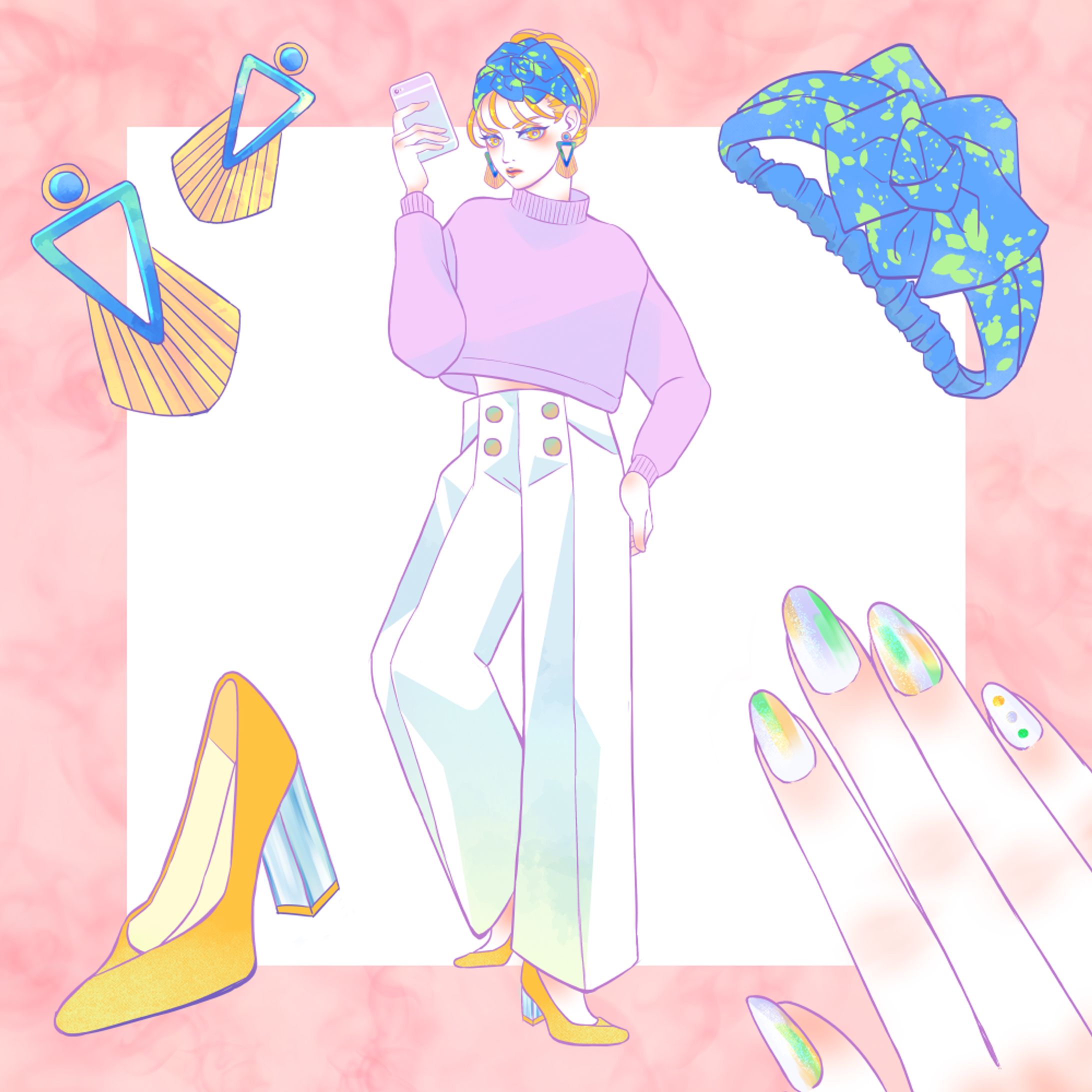 オリジナルイラスト【GUコーデ】-1
