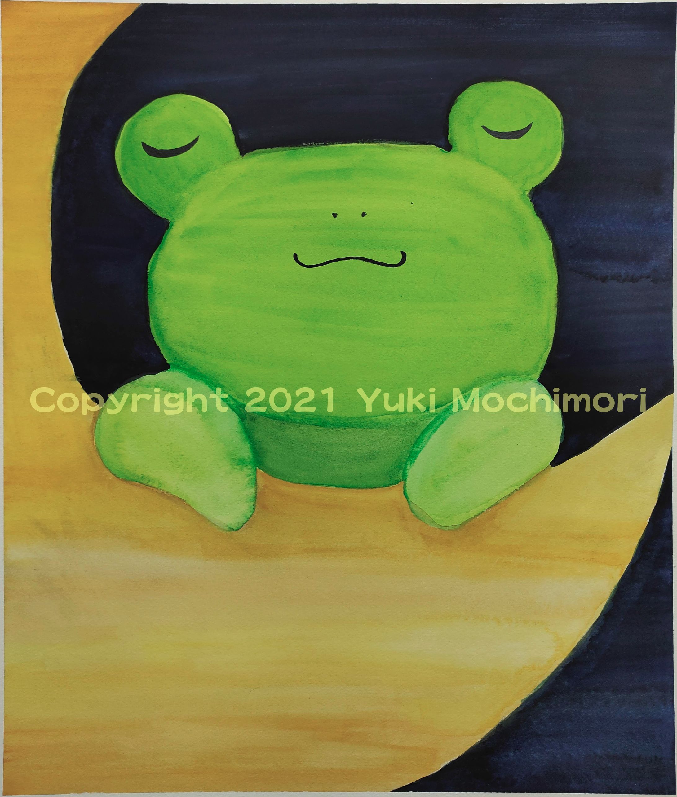 月夜にカエル-1