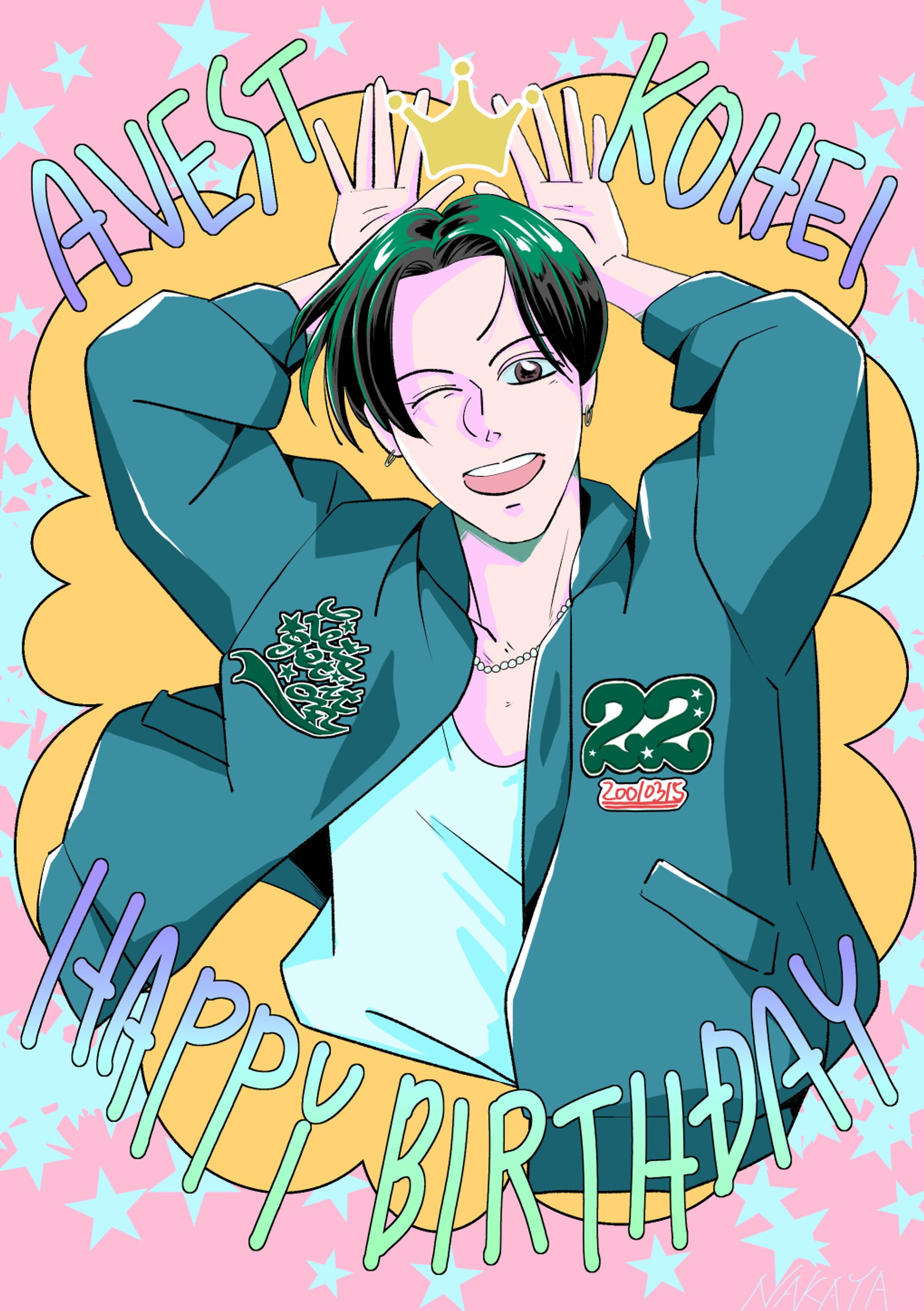 【完成・線画・カラー】【FA】アイドル誕生日イラスト-1