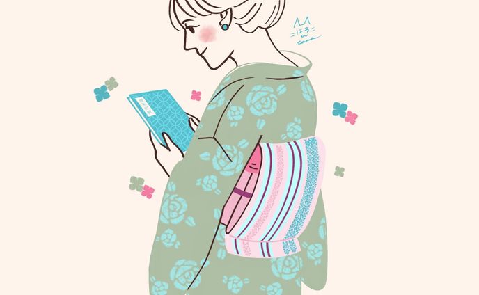 アイコンイラスト-きものと御朱印帳